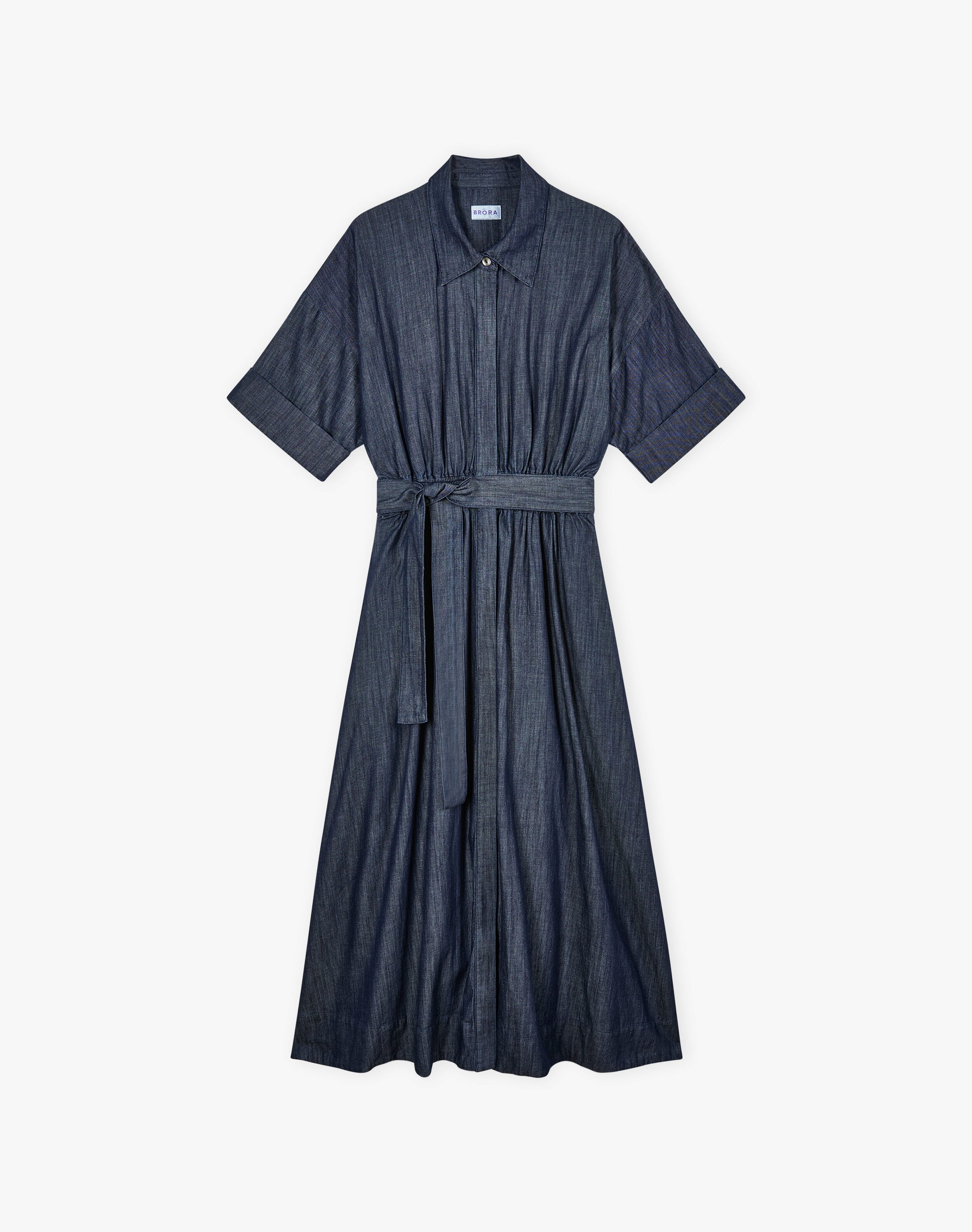 Cotton Denim Shirt Dress