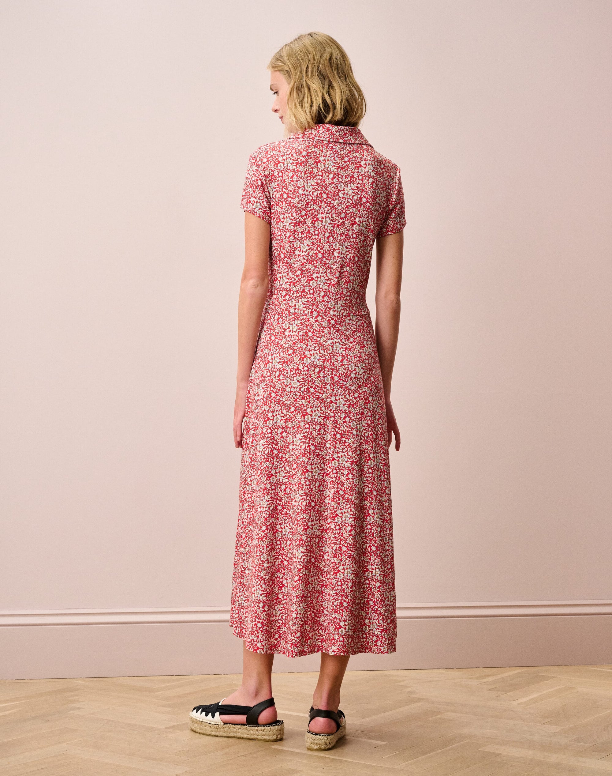 Liberty Jersey Cap Sleeve Shirt Dress