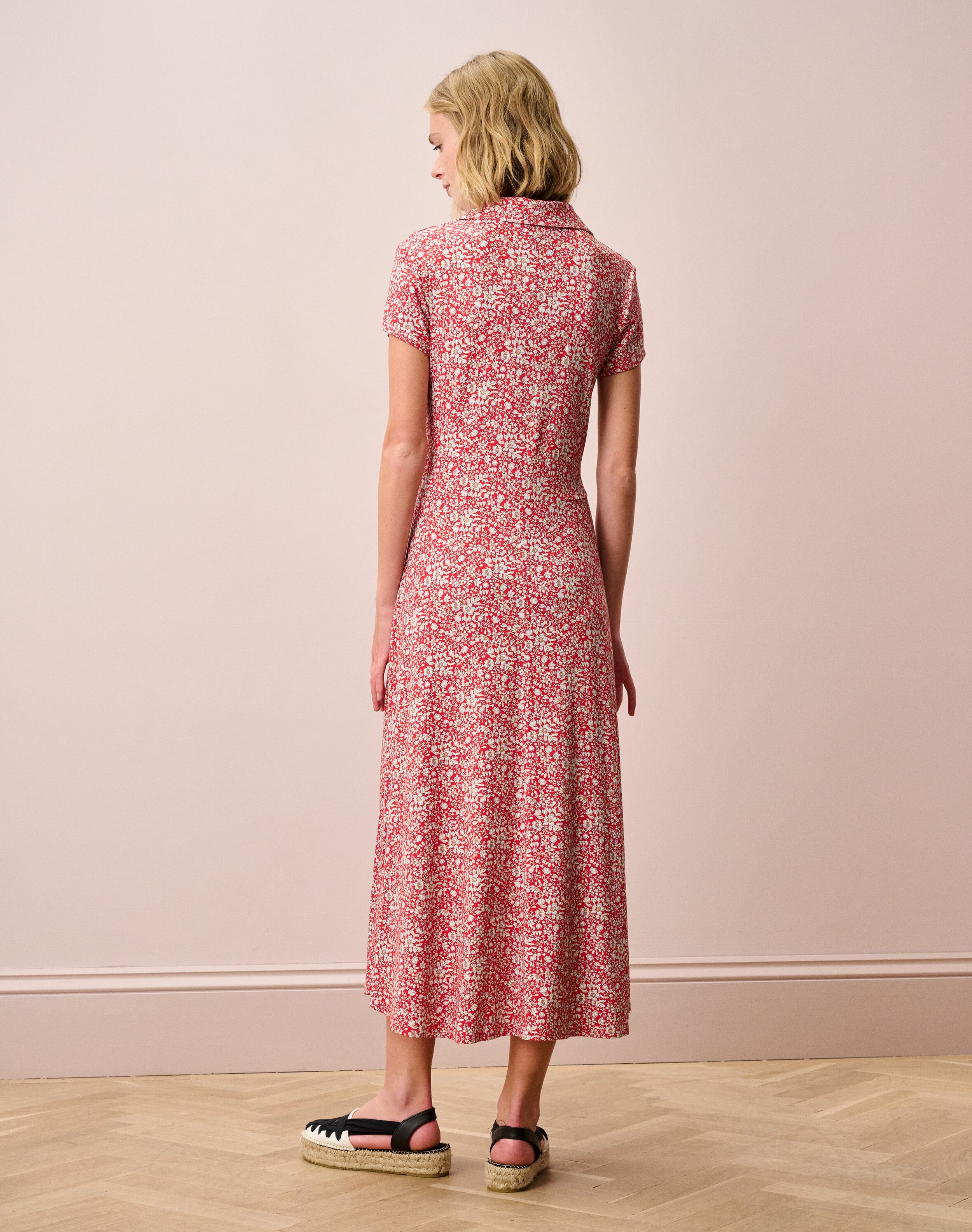 Liberty Jersey Cap Sleeve Shirt Dress