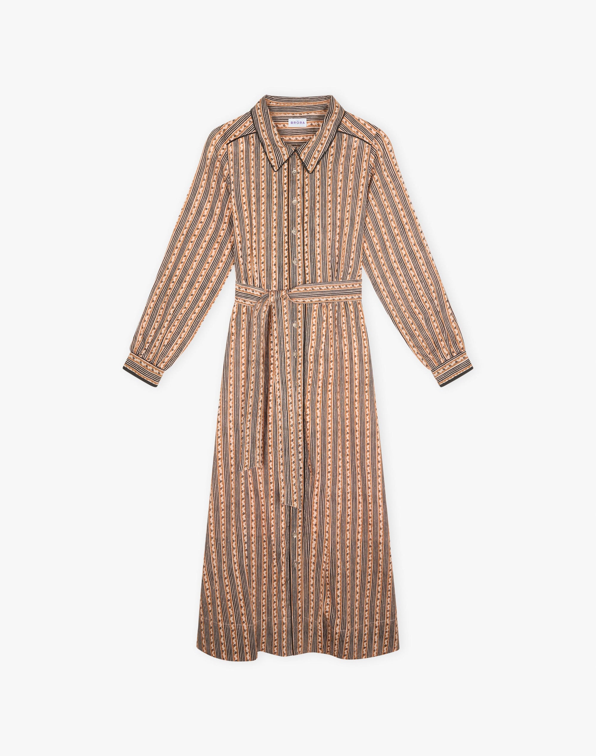 Cotton Stripe Shirt Dress
