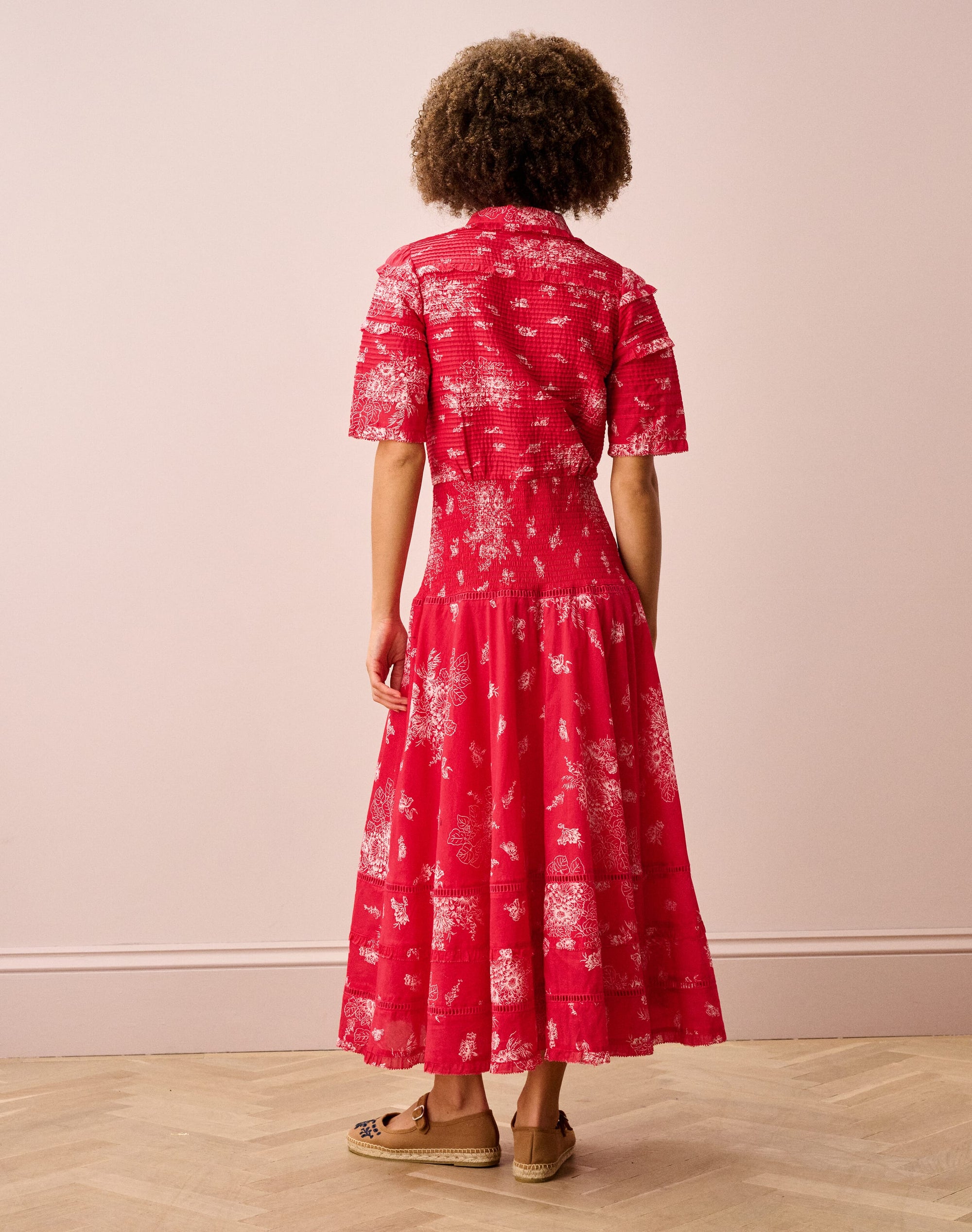 Organic Cotton Pintuck Shirt Dress