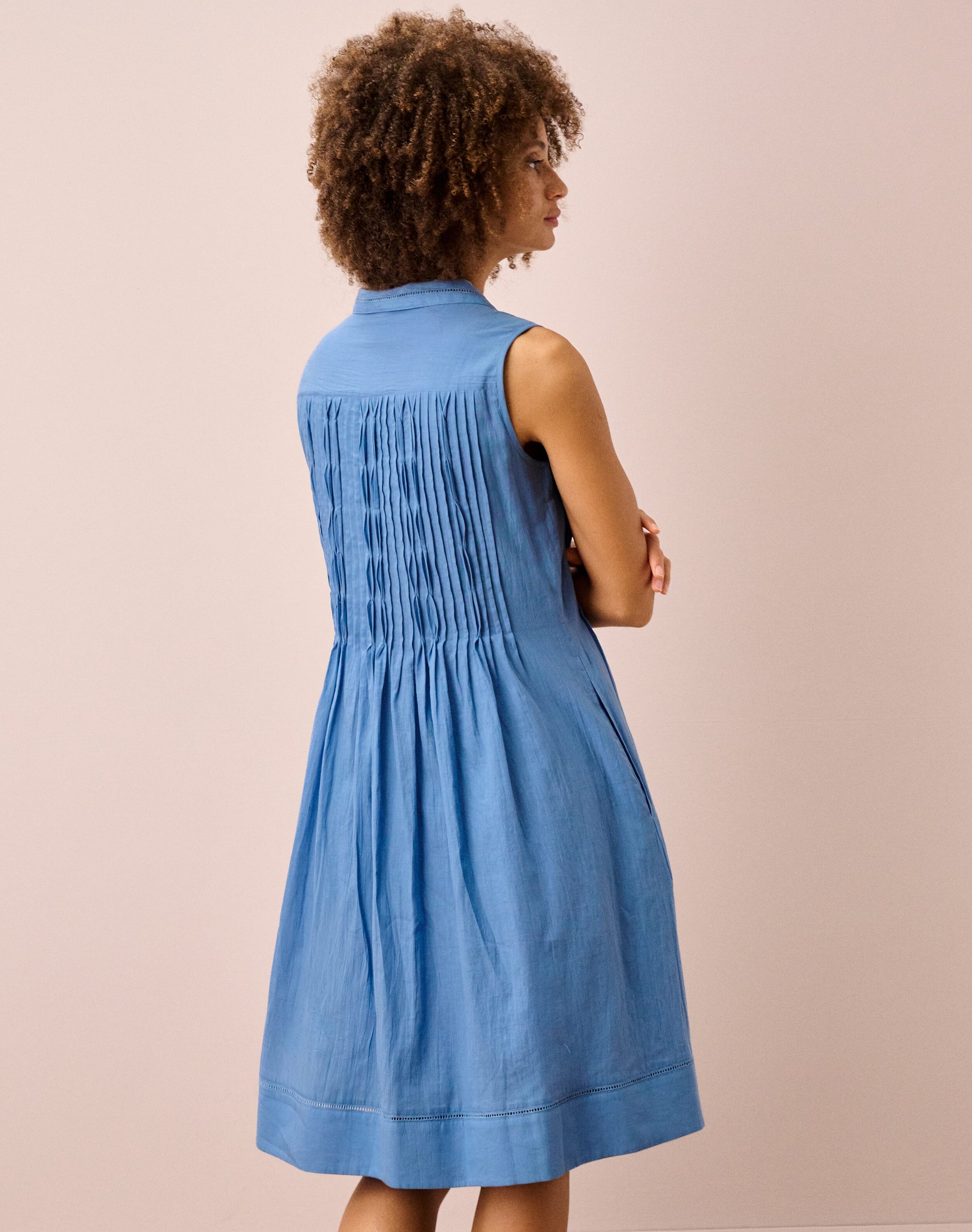Organic Cotton Pintuck Dress