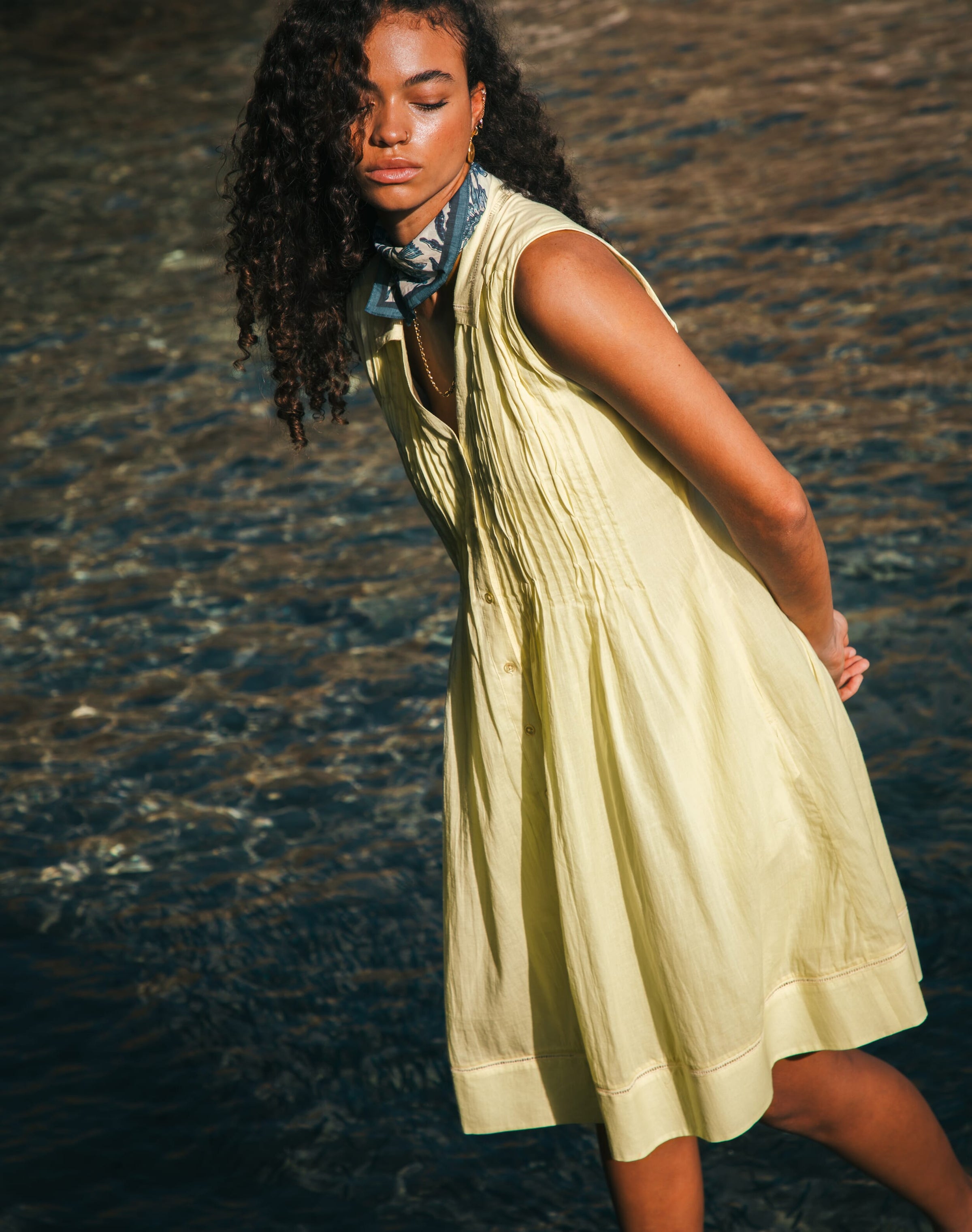 Organic Cotton Pintuck Dress