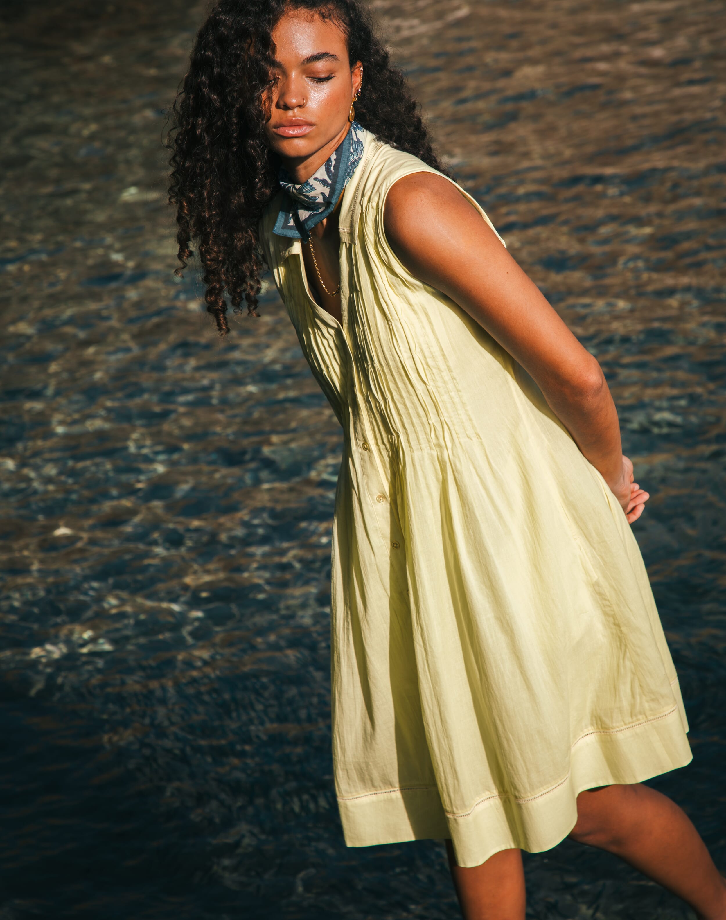 Organic Cotton Pintuck Dress