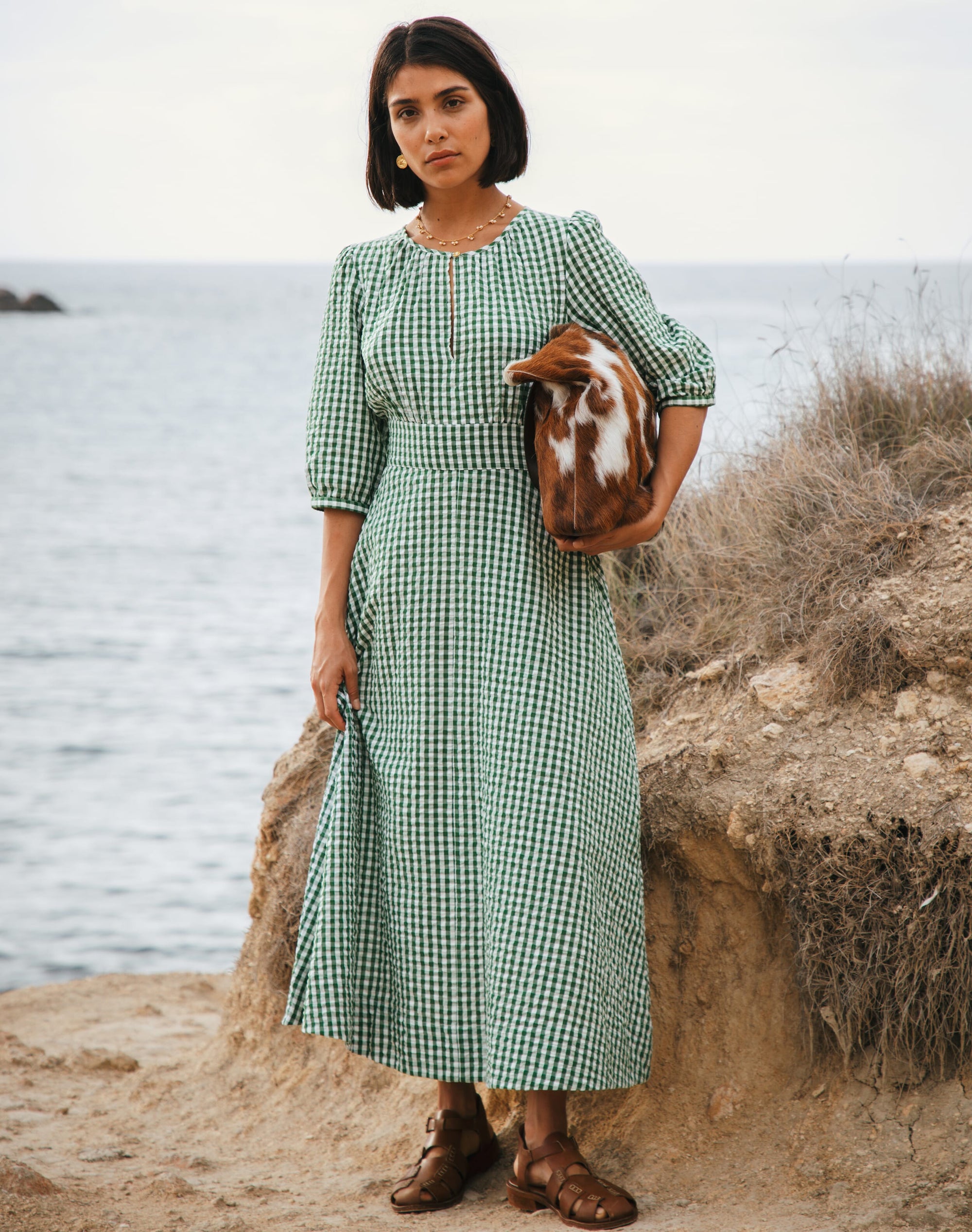 Cotton Gingham Dress