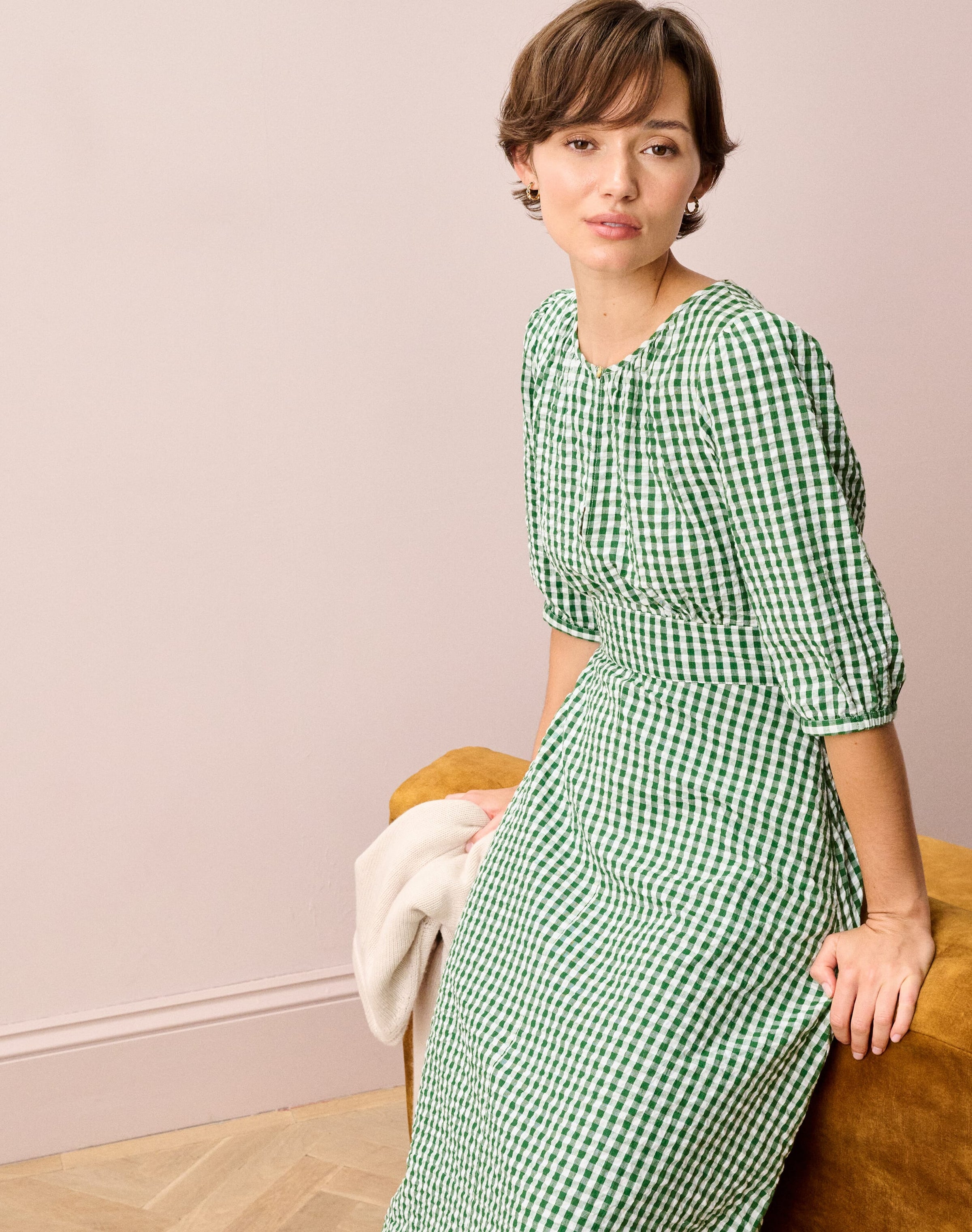 Cotton Gingham Dress
