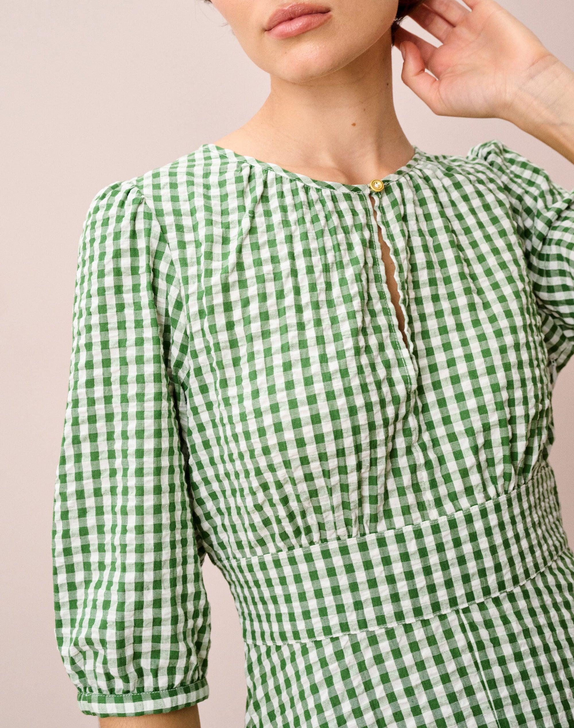 Cotton Gingham Dress