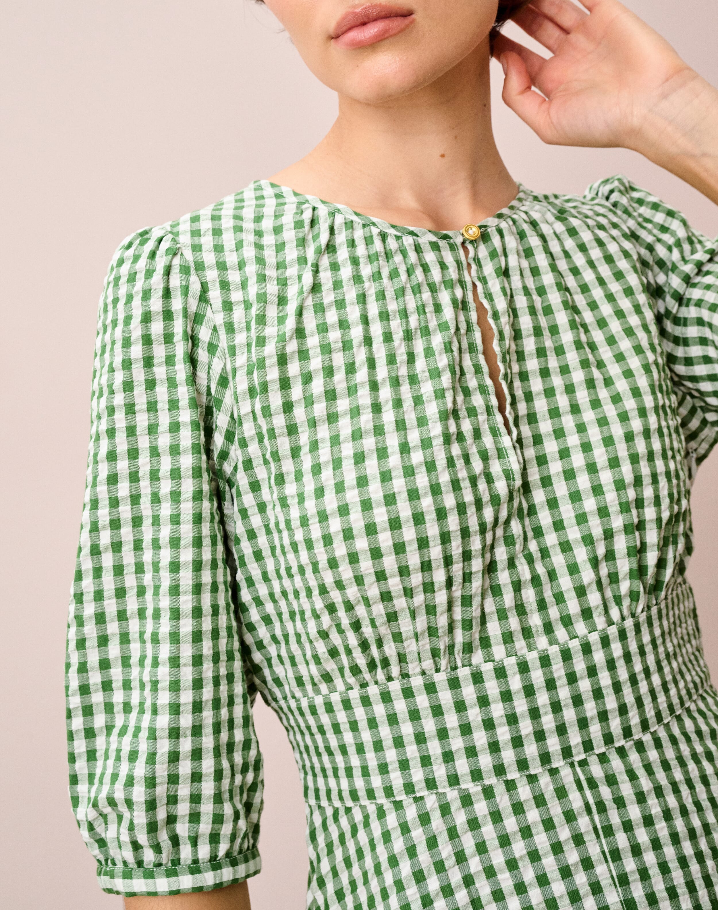 Cotton Gingham Dress