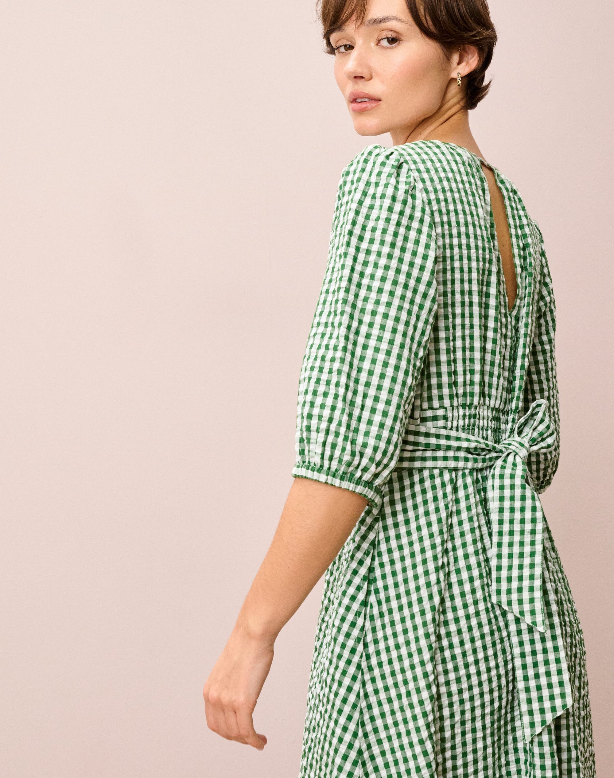 Cotton Gingham Dress