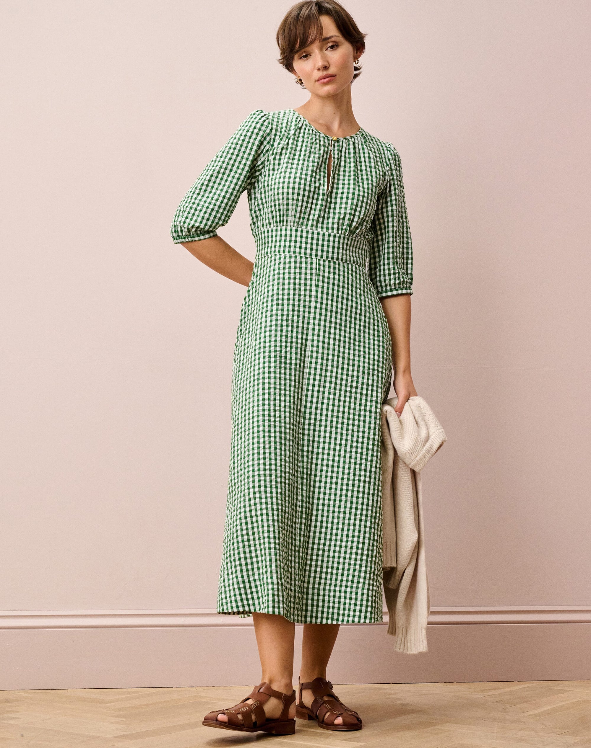 Cotton Gingham Dress
