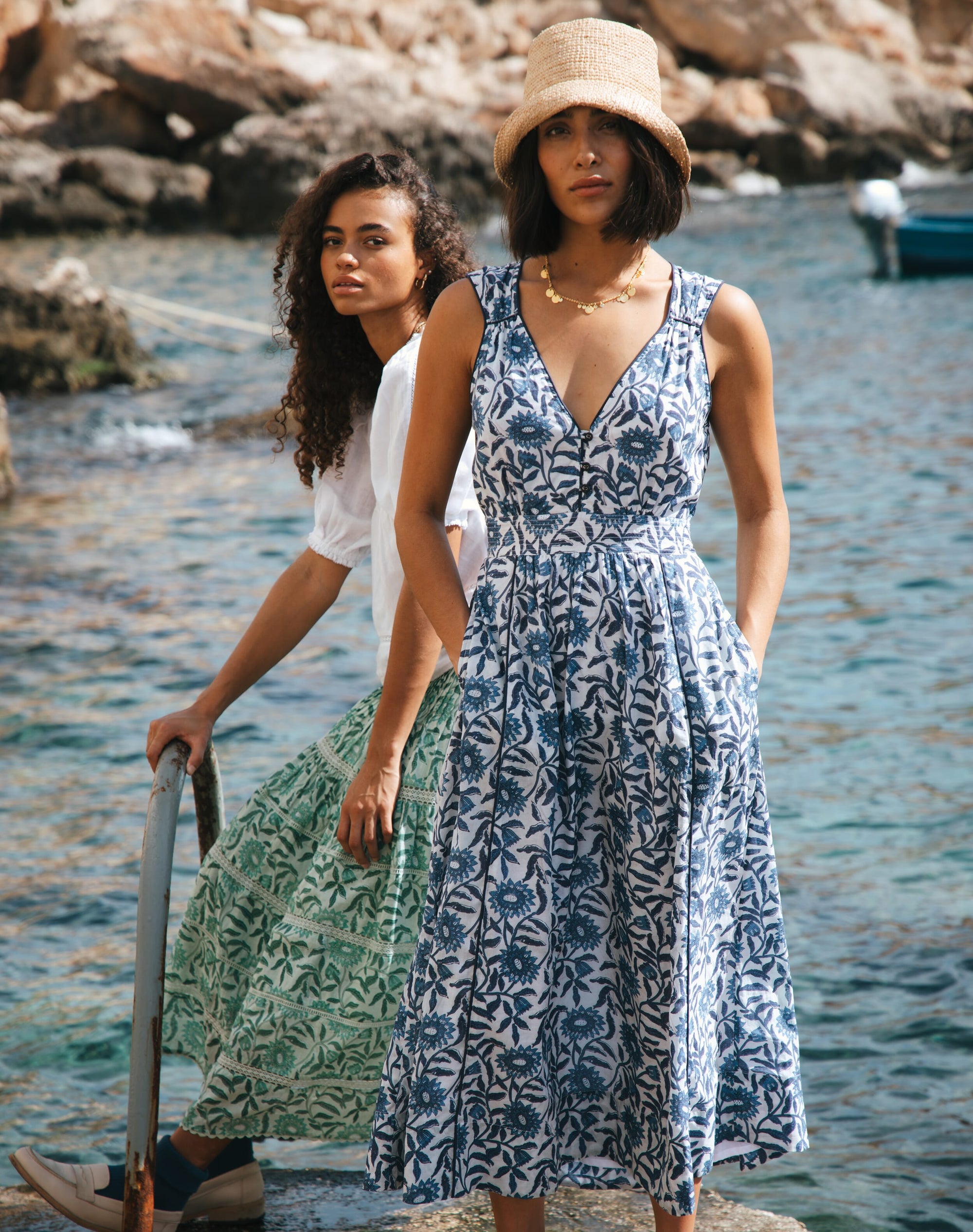 Organic Cotton Block Print Sundress