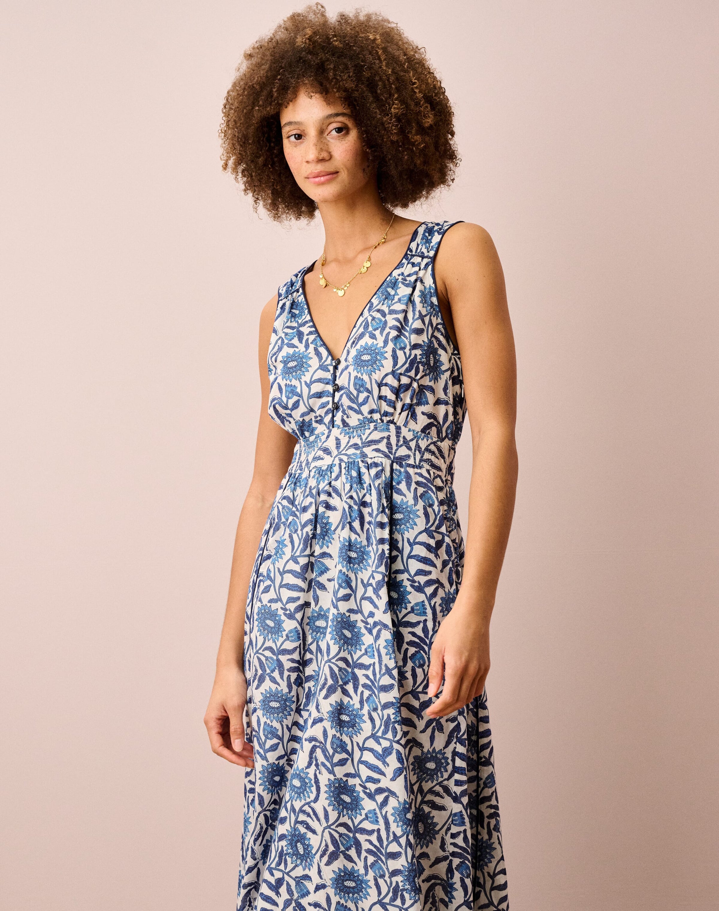 Organic Cotton Block Print Sundress