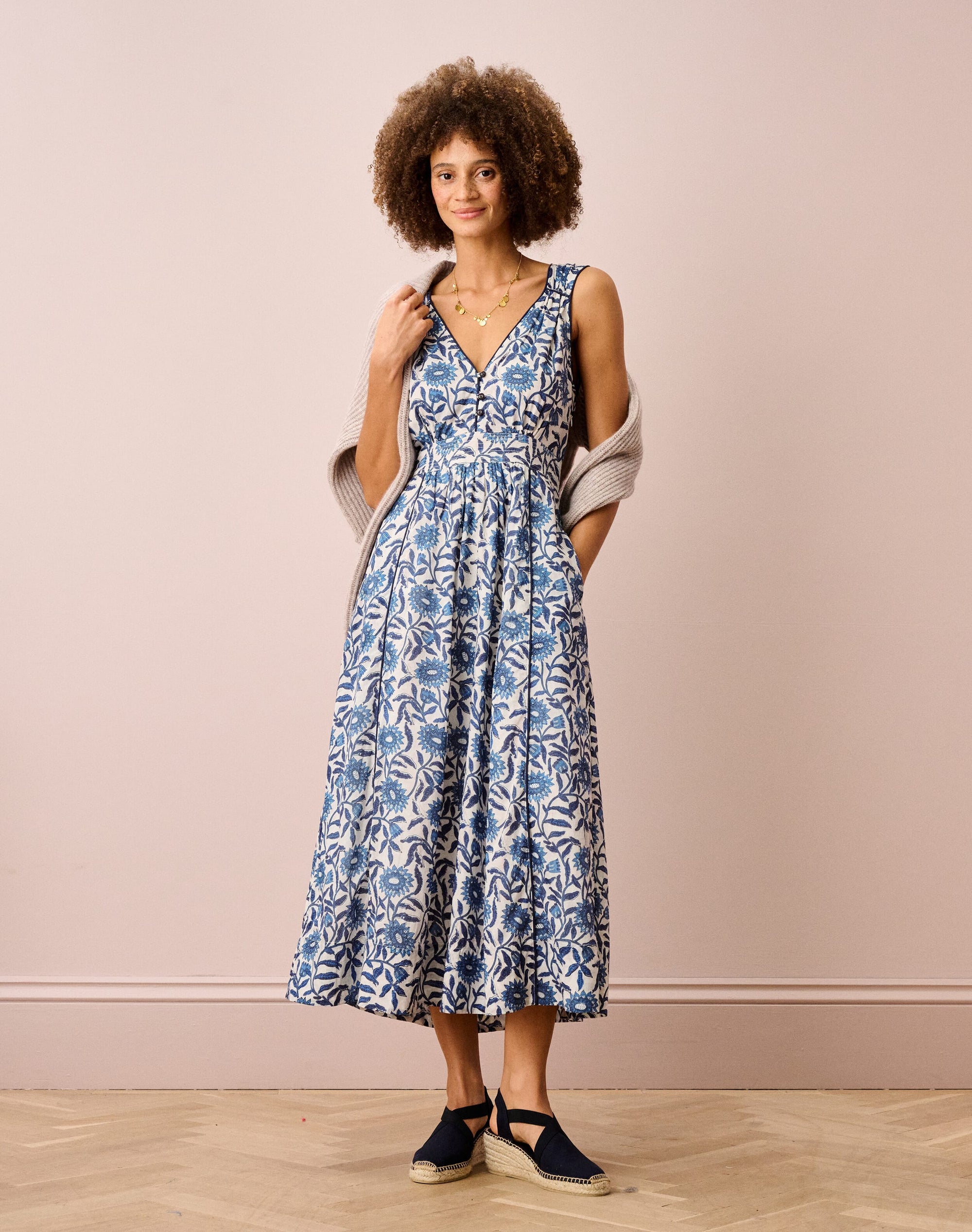 Organic Cotton Block Print Sundress