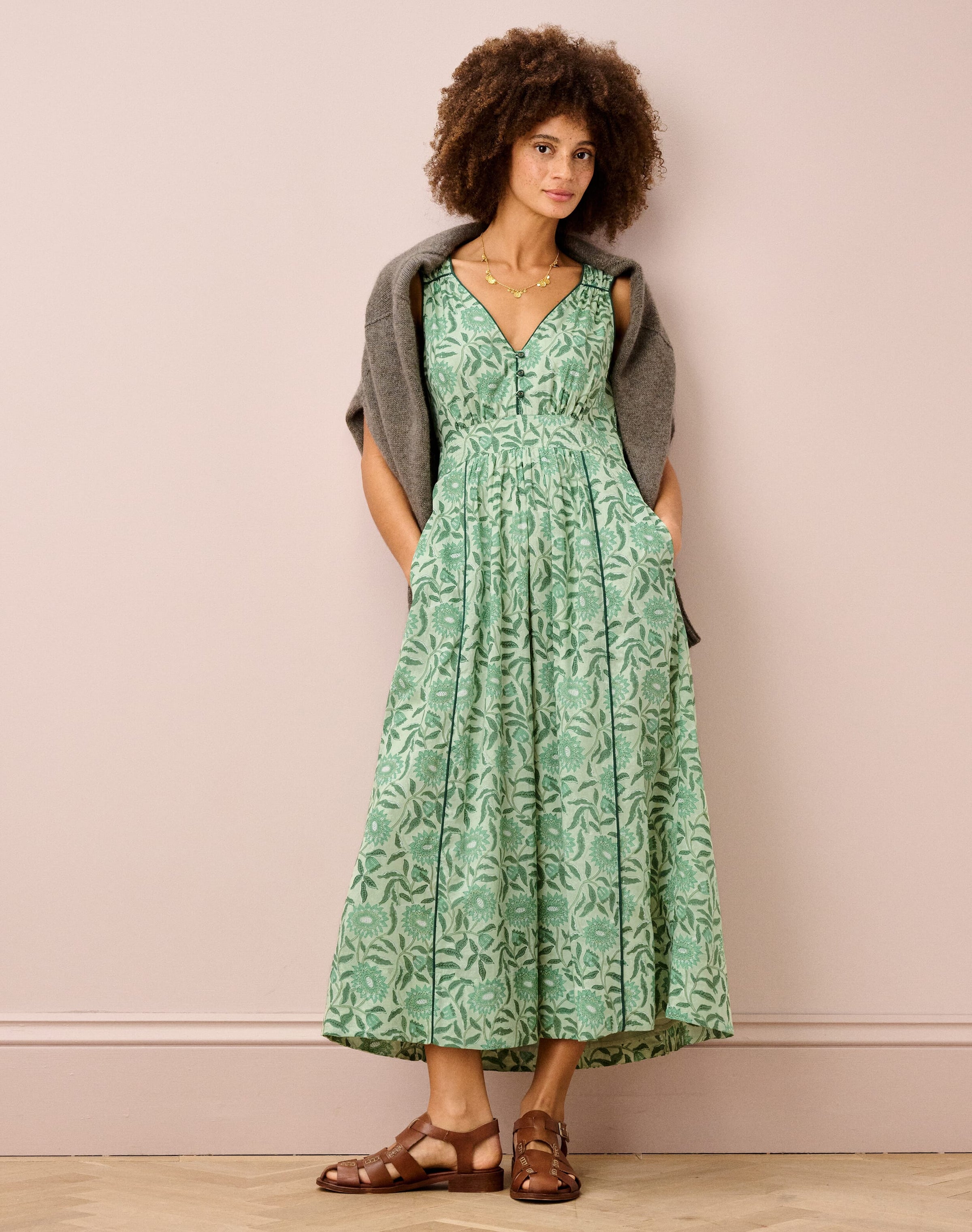Organic Cotton Block Print Sundress