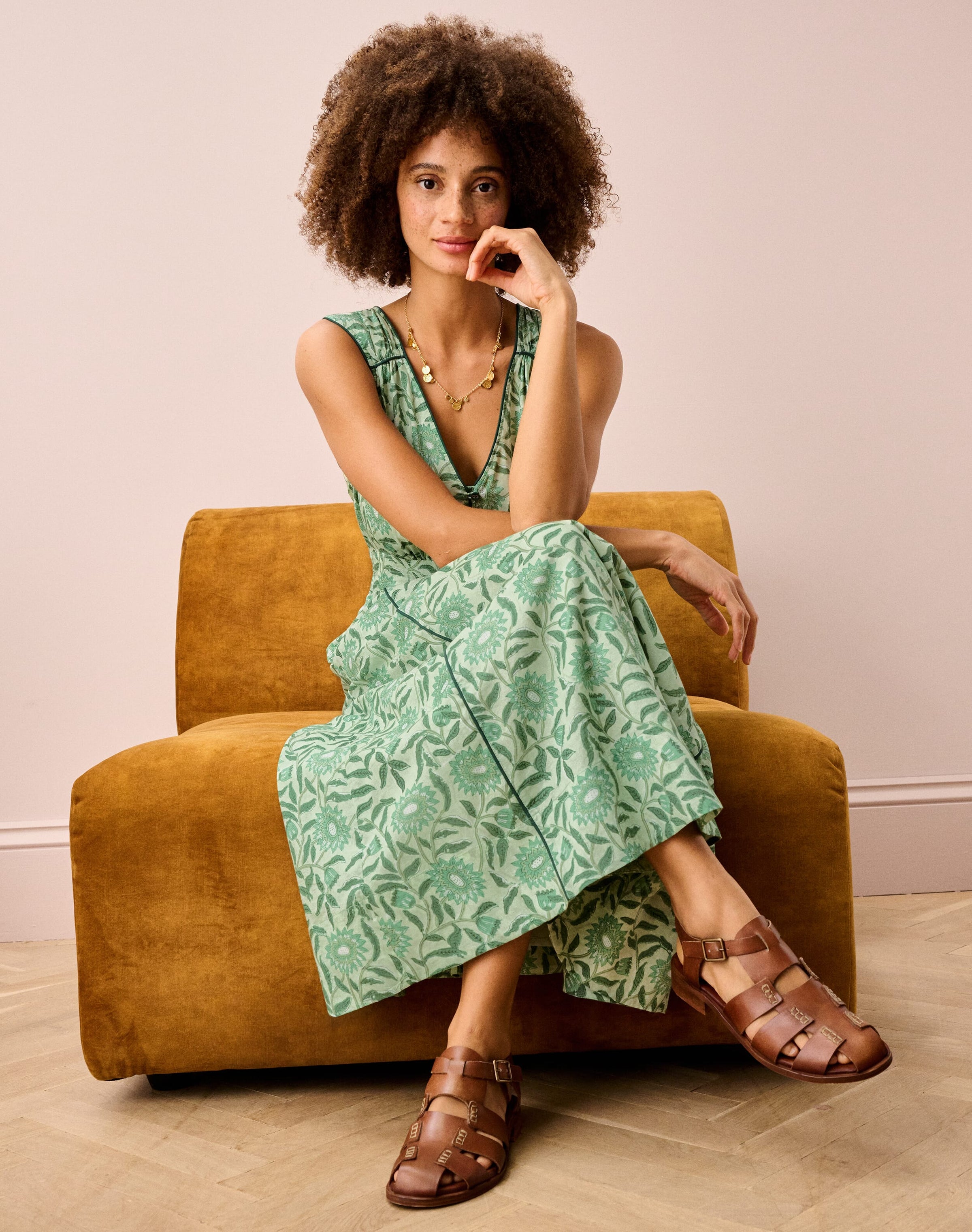Organic Cotton Block Print Sundress
