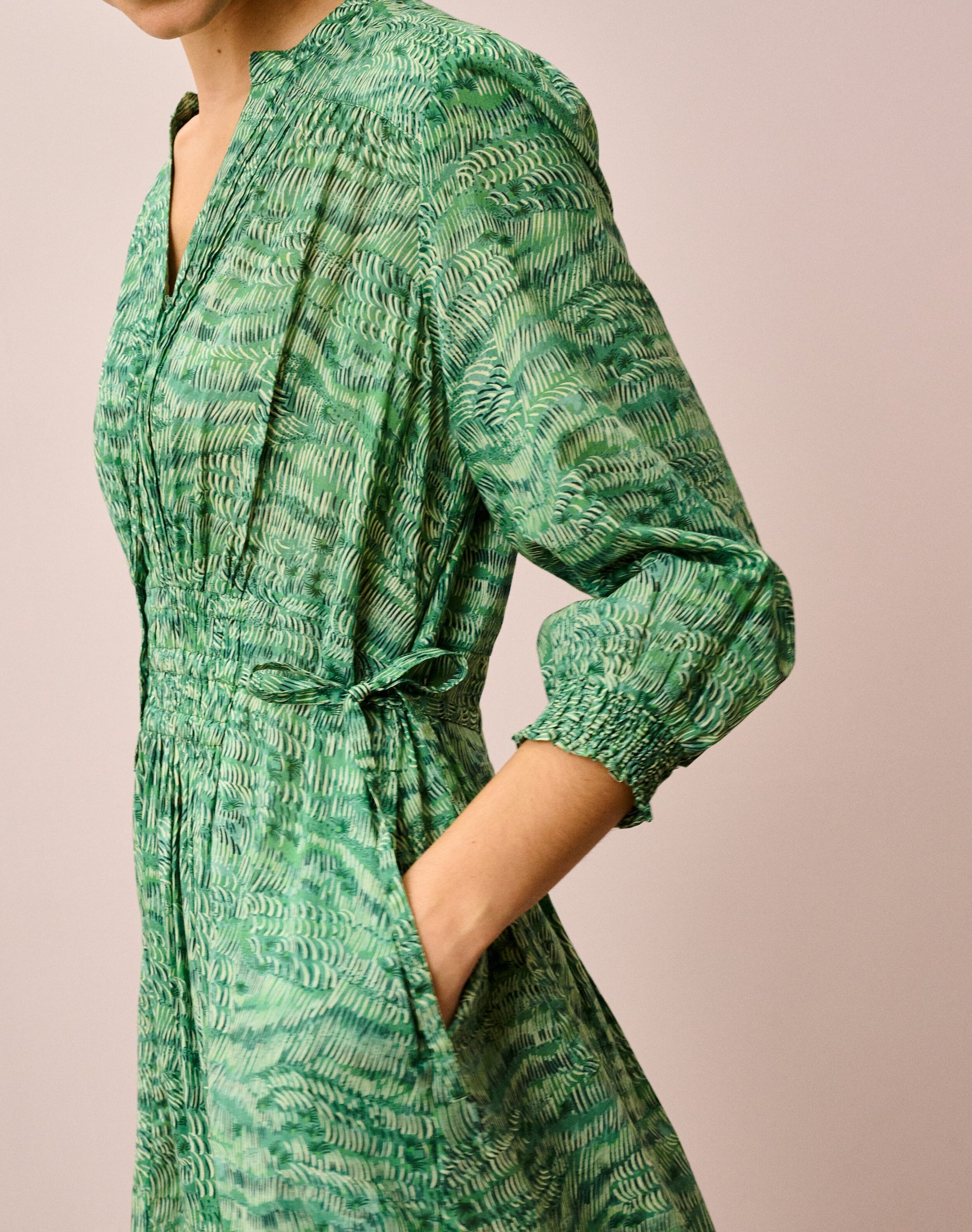 Organic Cotton Painterly Print Dress