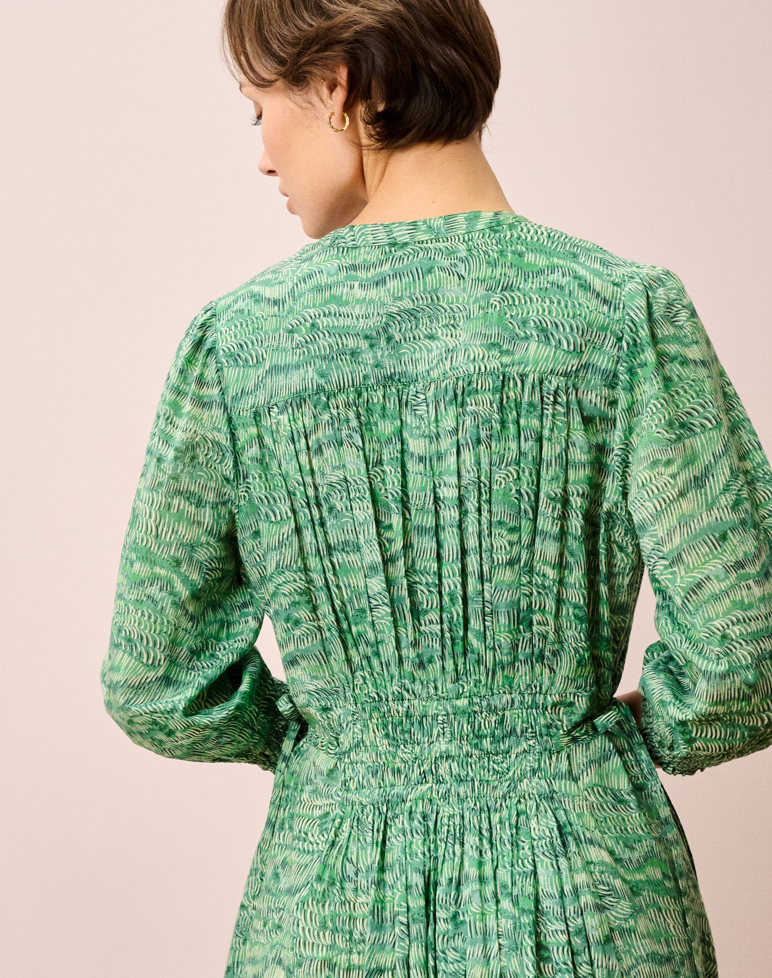 Organic Cotton Painterly Print Dress