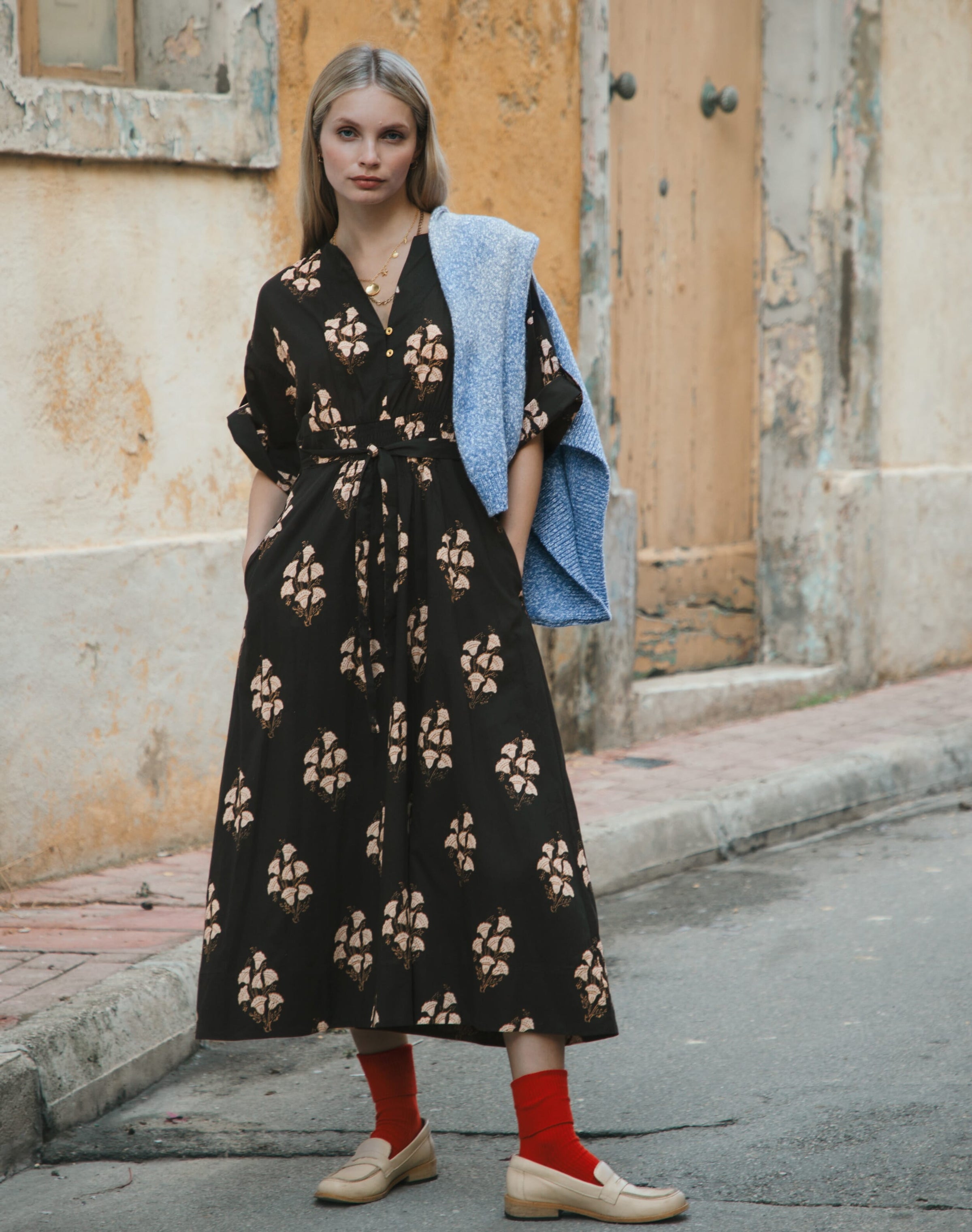 Organic Cotton Floral Print Dress