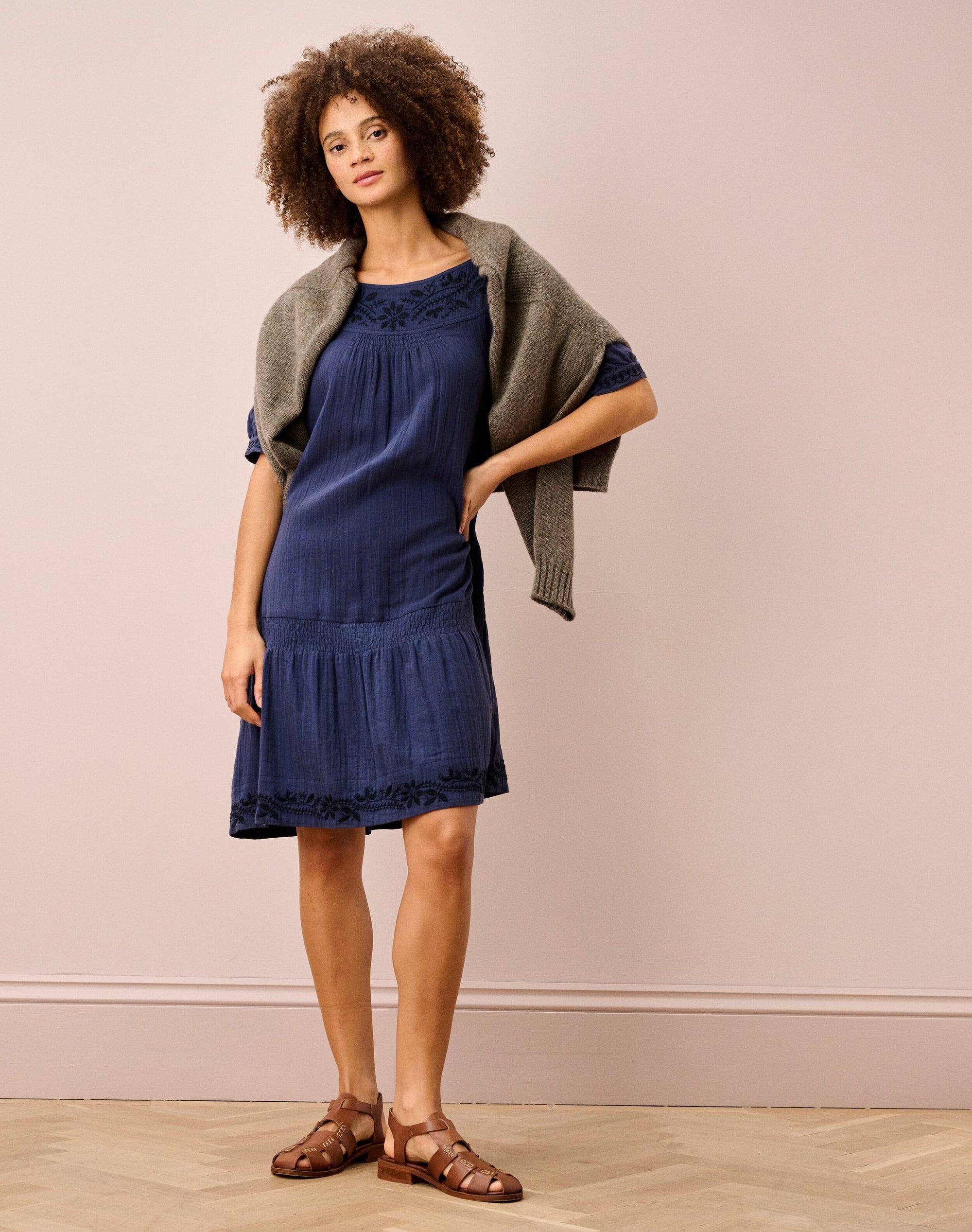 Cheesecloth Tunic Dress