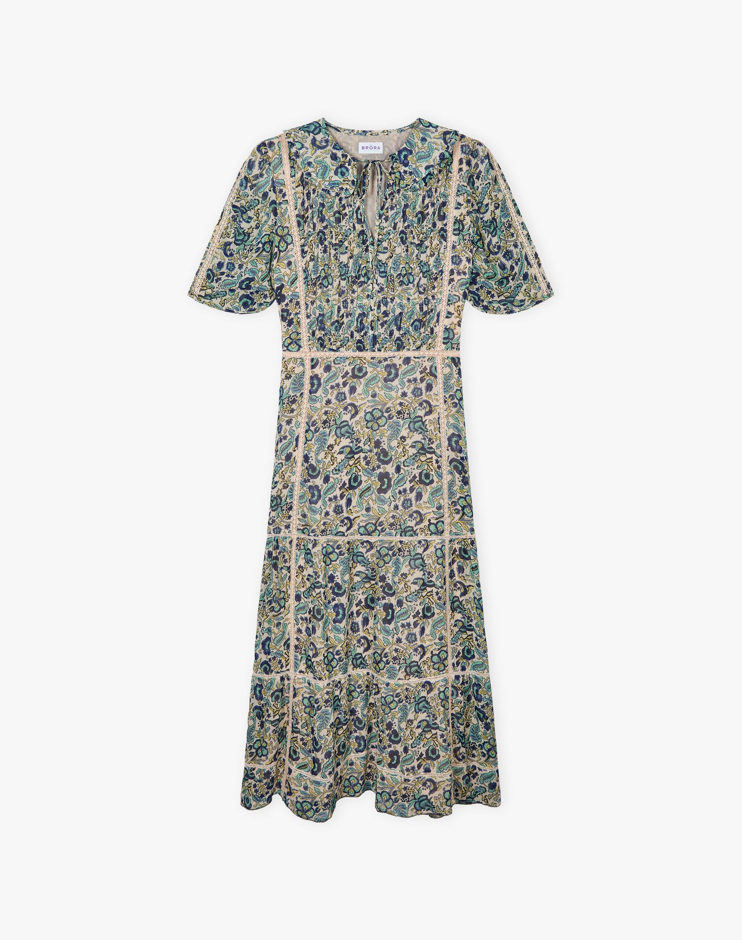 Silk Floral Print Dress