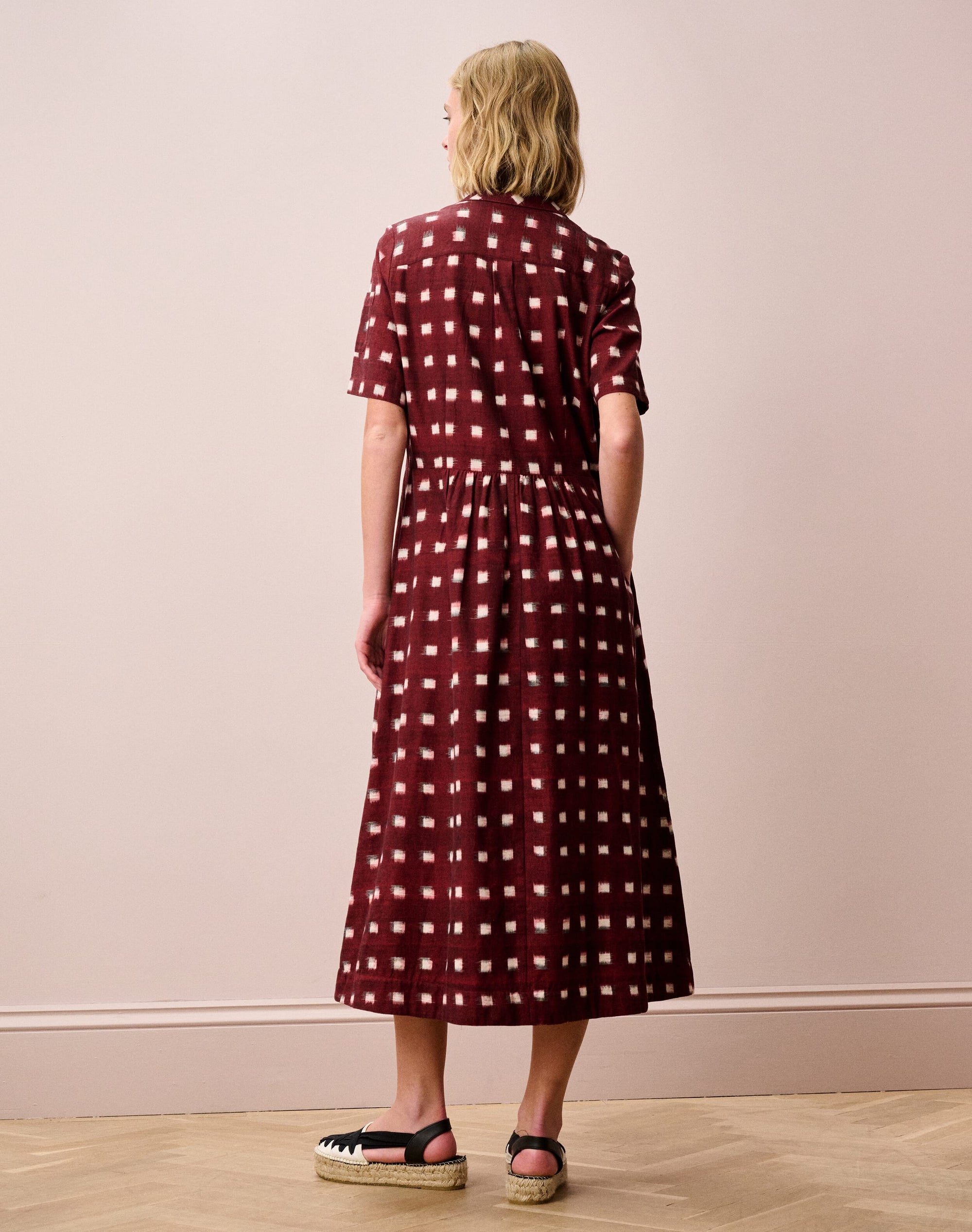 Cotton Ikat Shirt Dress