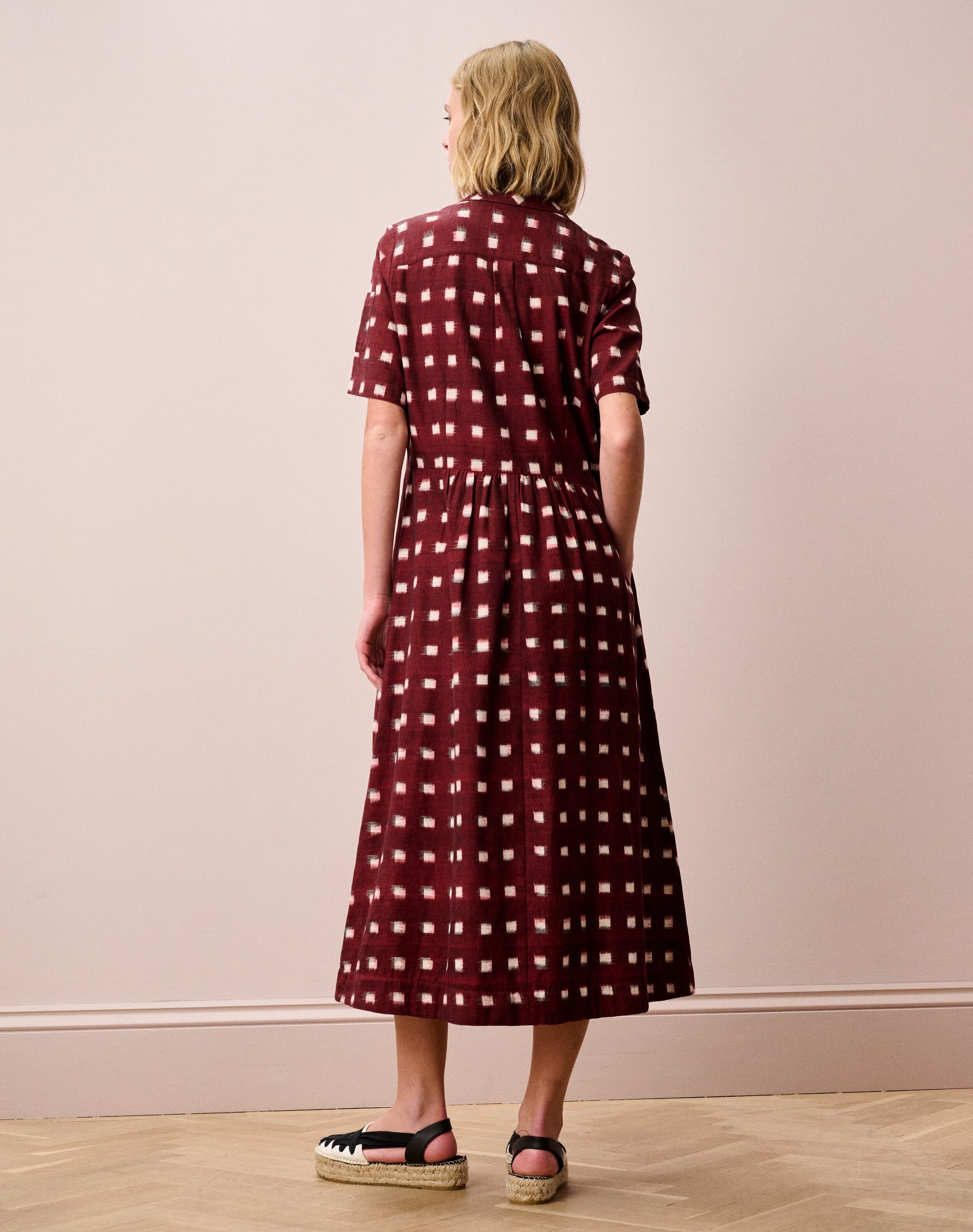Cotton Ikat Shirt Dress