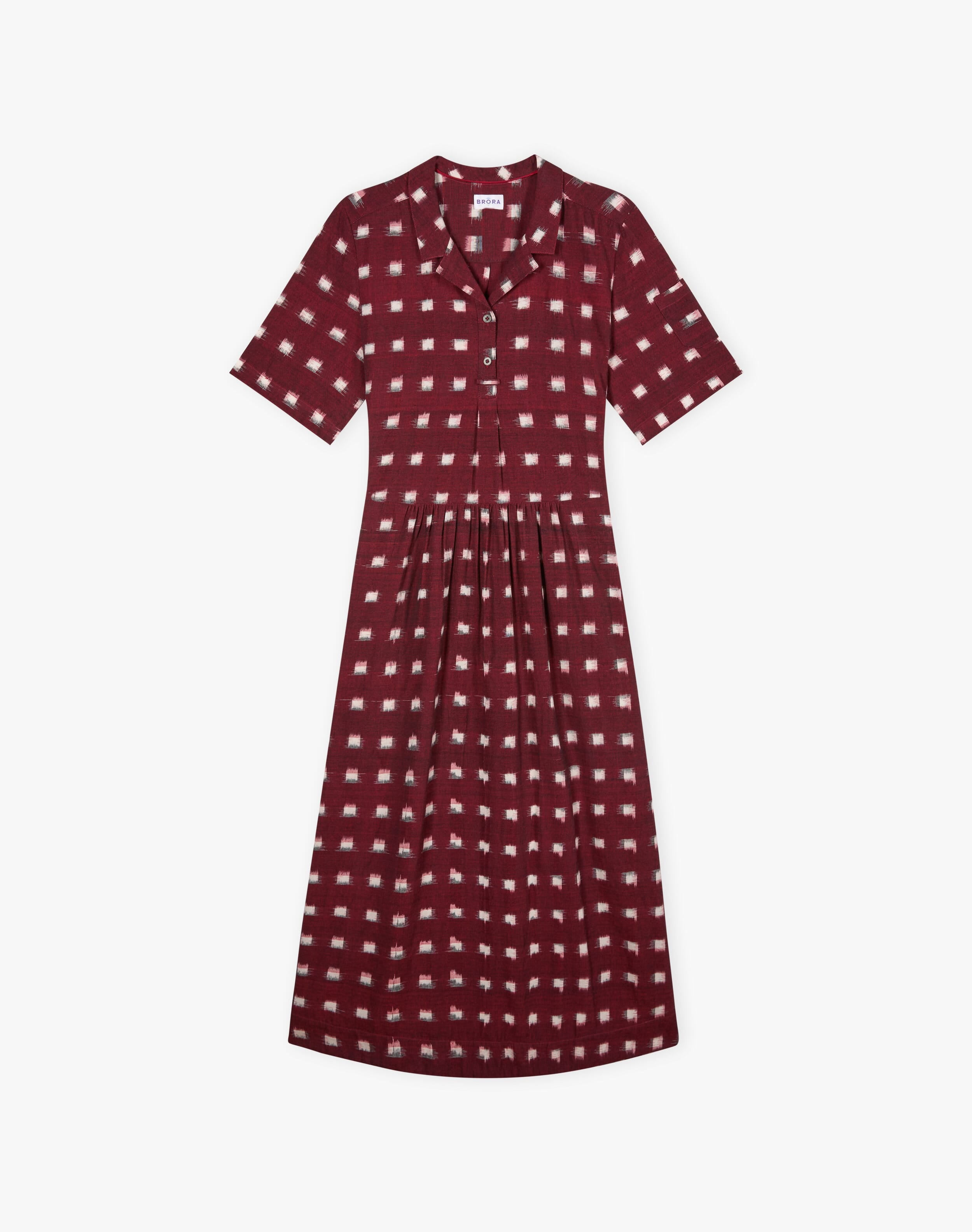 Cotton Ikat Shirt Dress