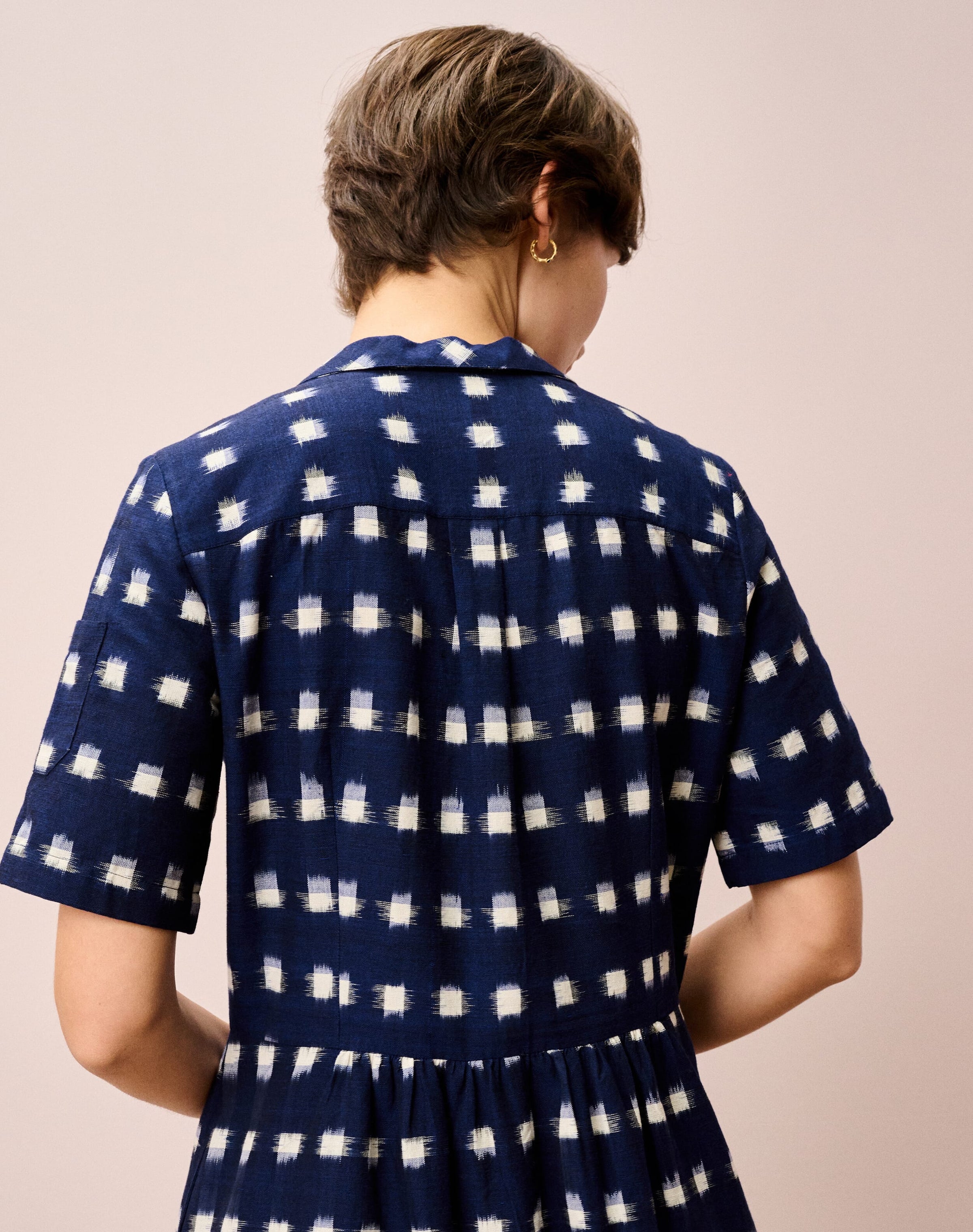 Cotton Ikat Shirt Dress