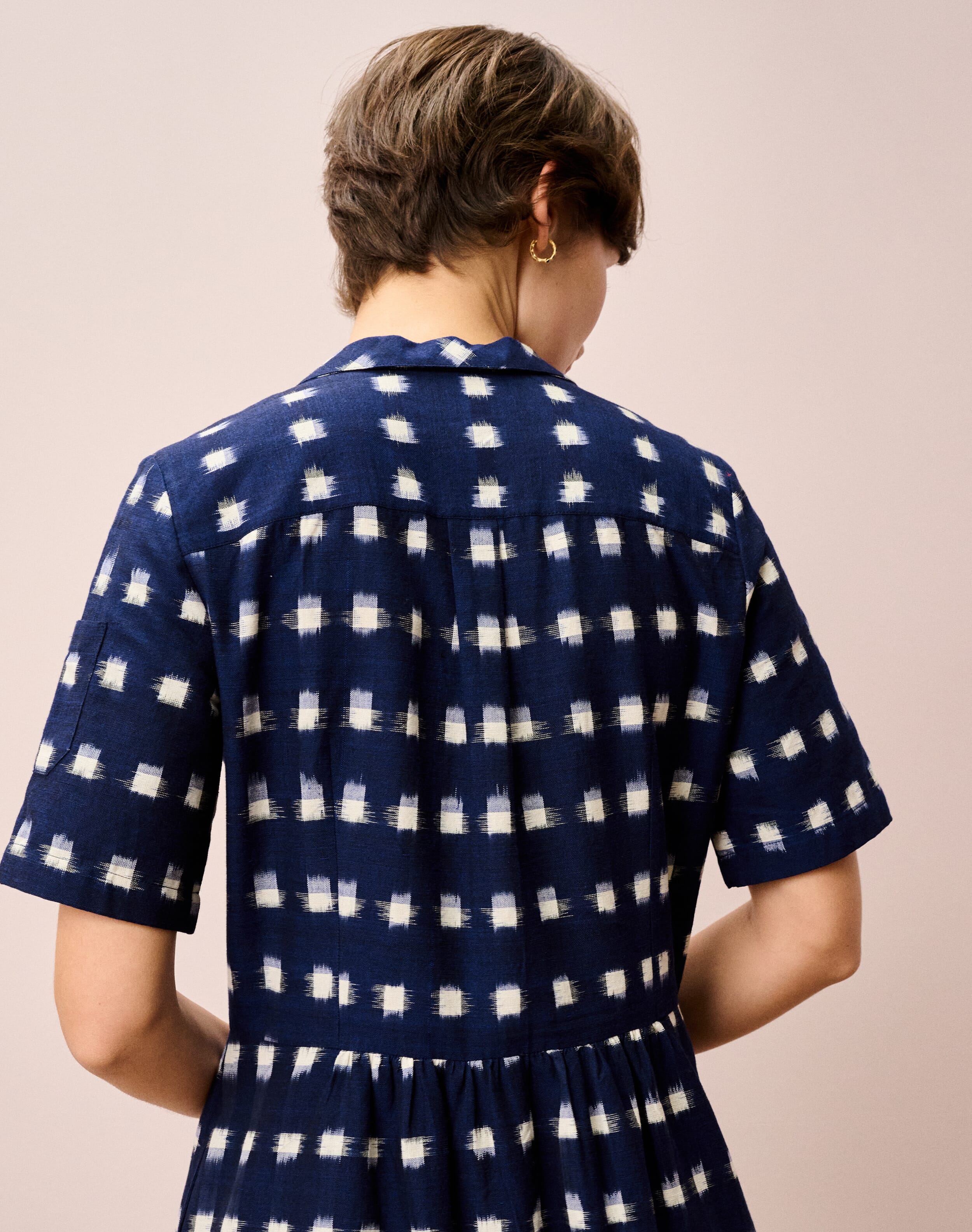 Cotton Ikat Shirt Dress