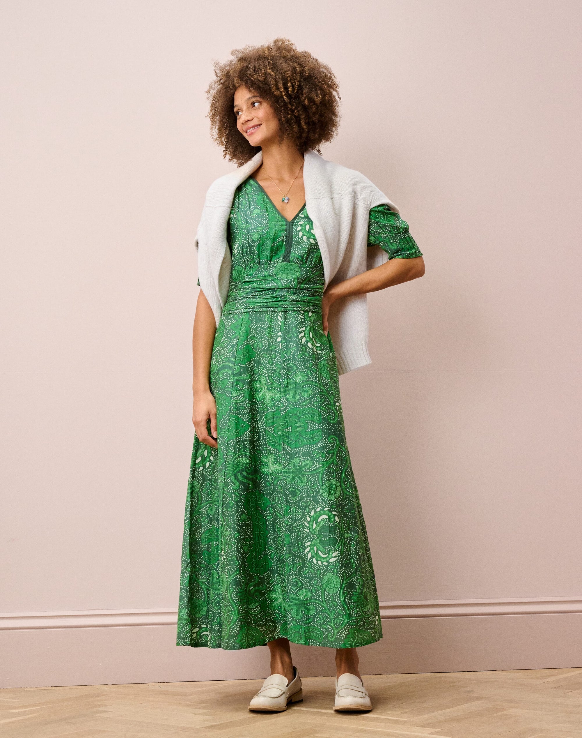 Silk Cotton Batik Print Dress