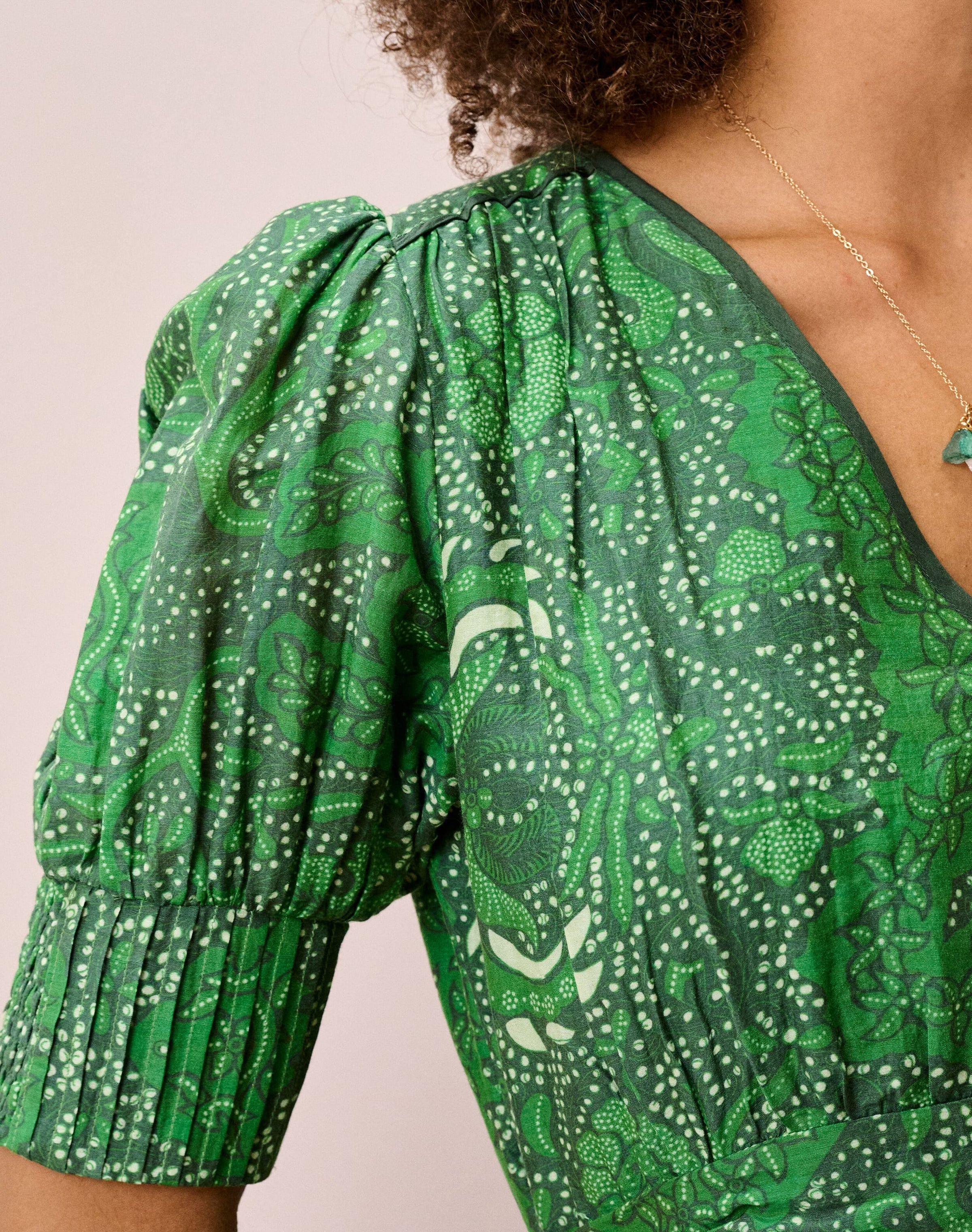 Silk Cotton Batik Print Dress