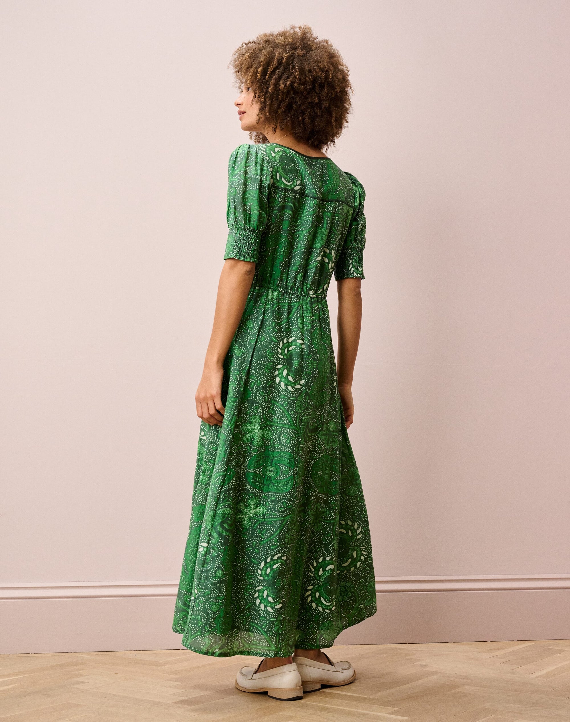 Silk Cotton Batik Print Dress