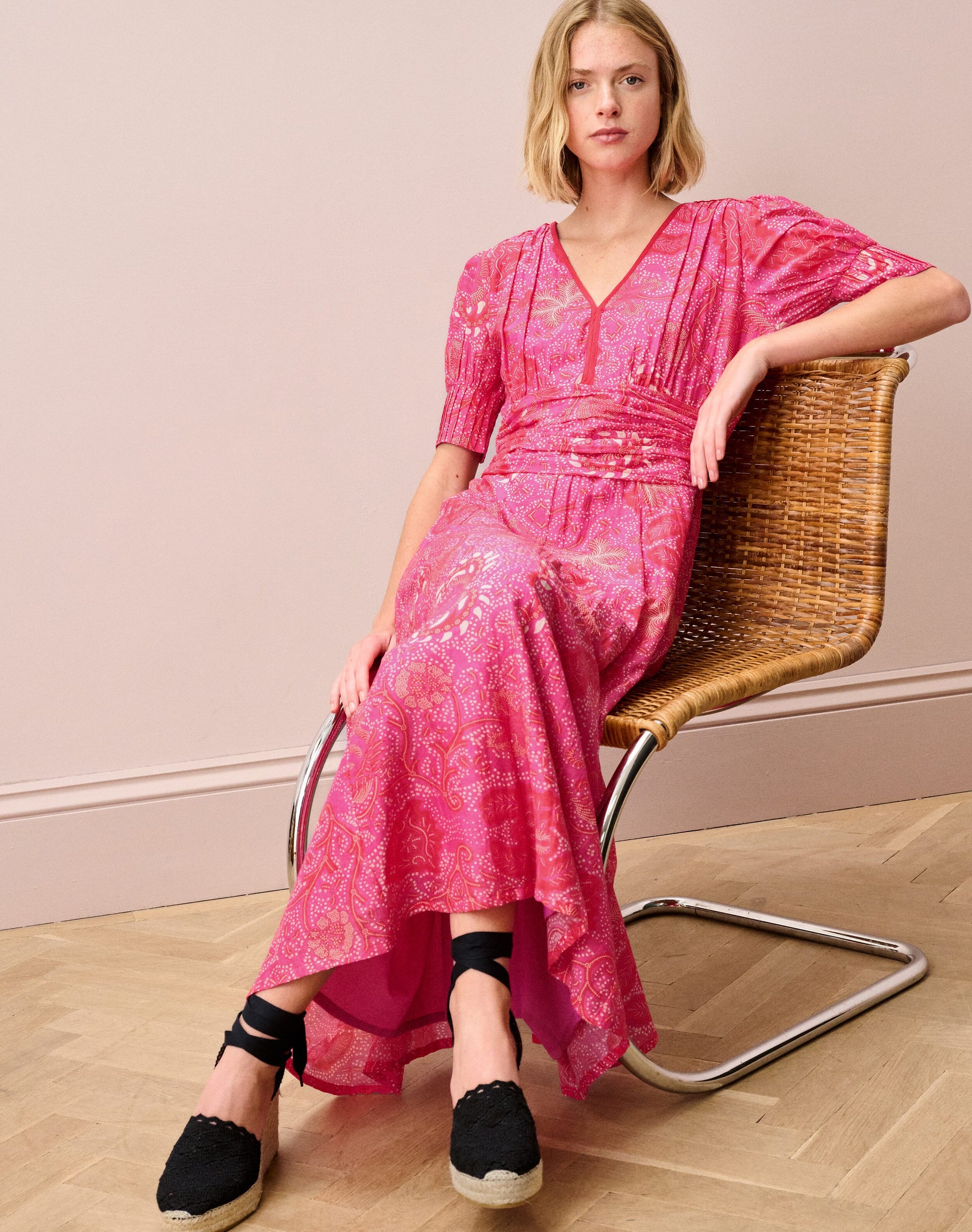 Silk Cotton Batik Print Dress