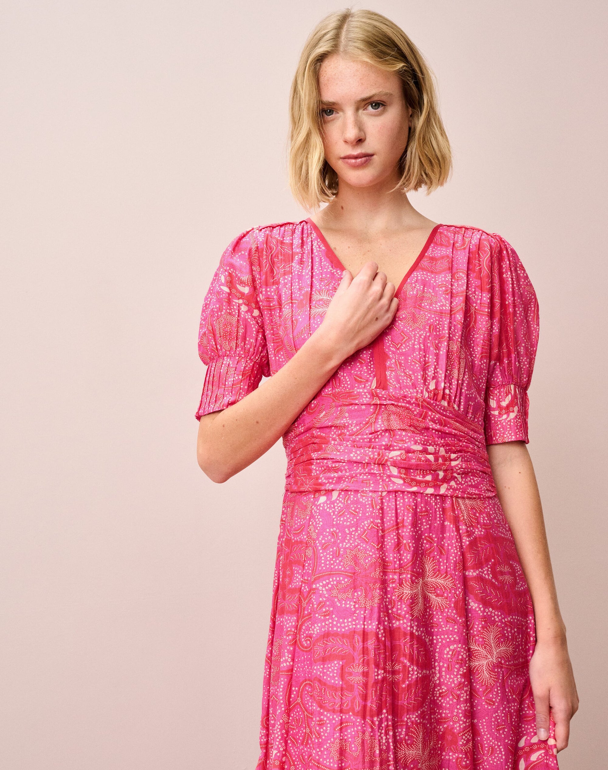 Silk Cotton Batik Print Dress