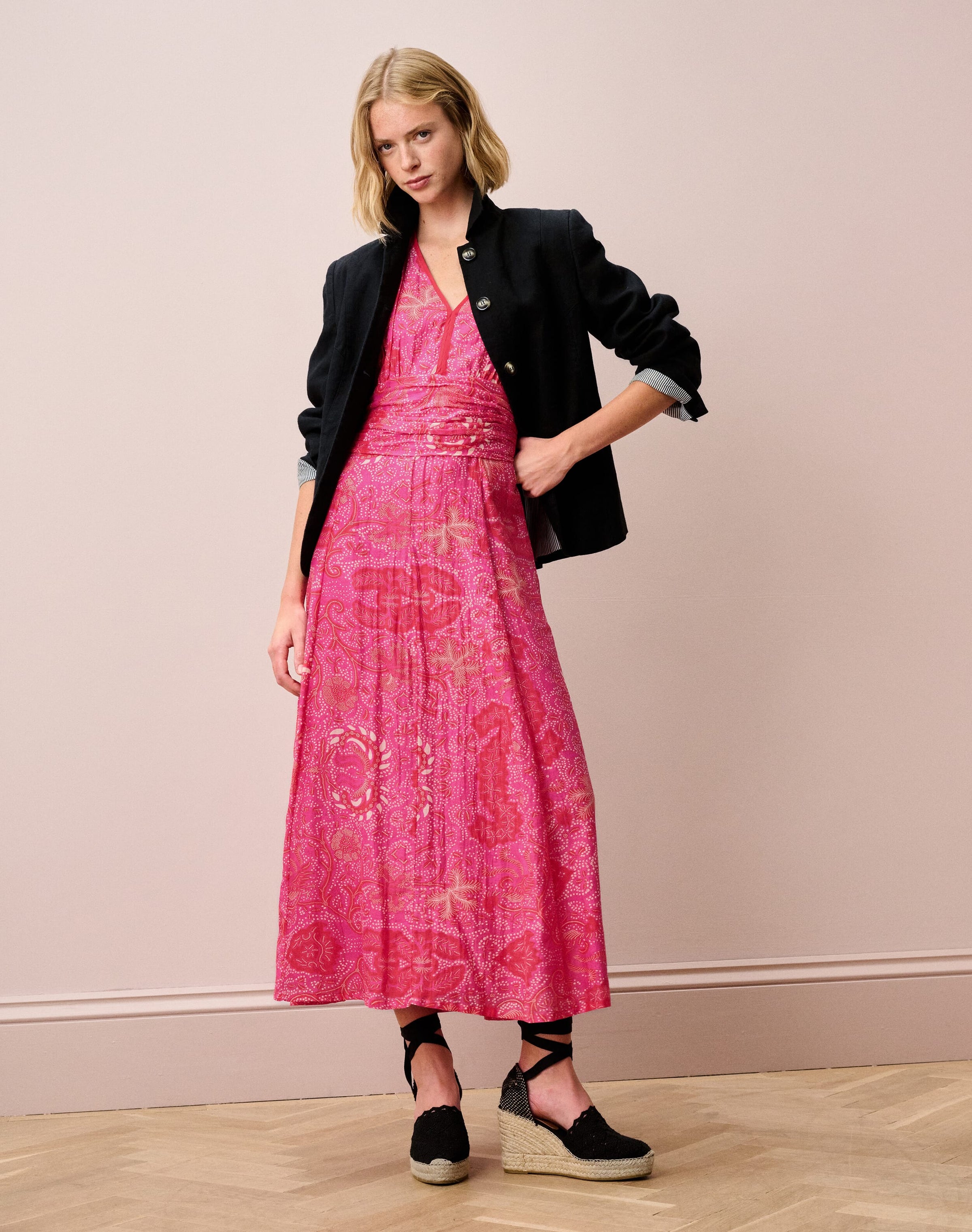 Silk Cotton Batik Print Dress