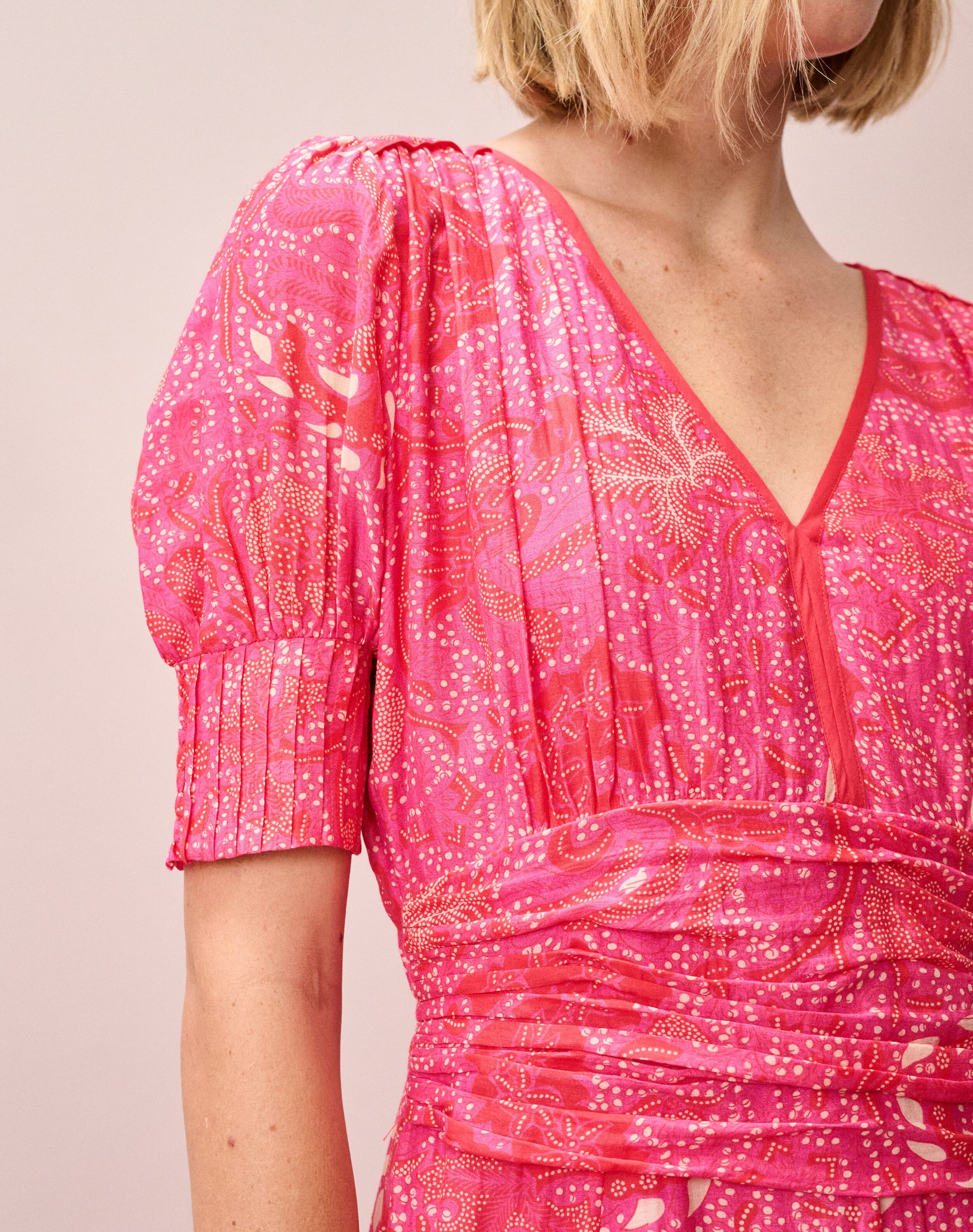 Silk Cotton Batik Print Dress