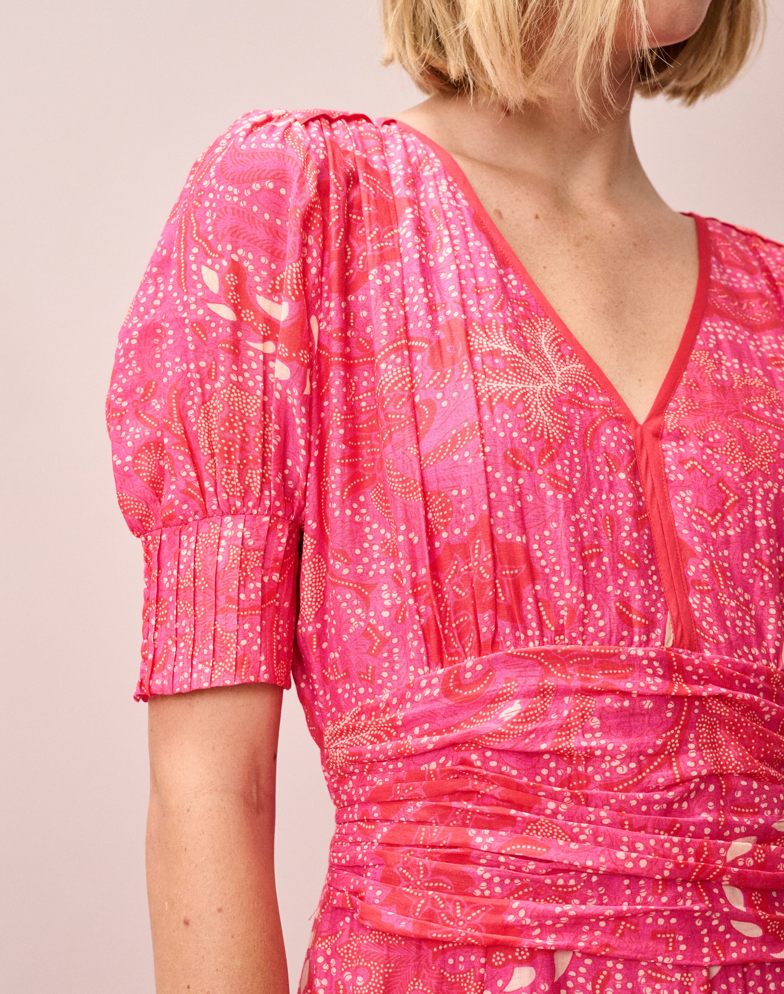 Silk Cotton Batik Print Dress