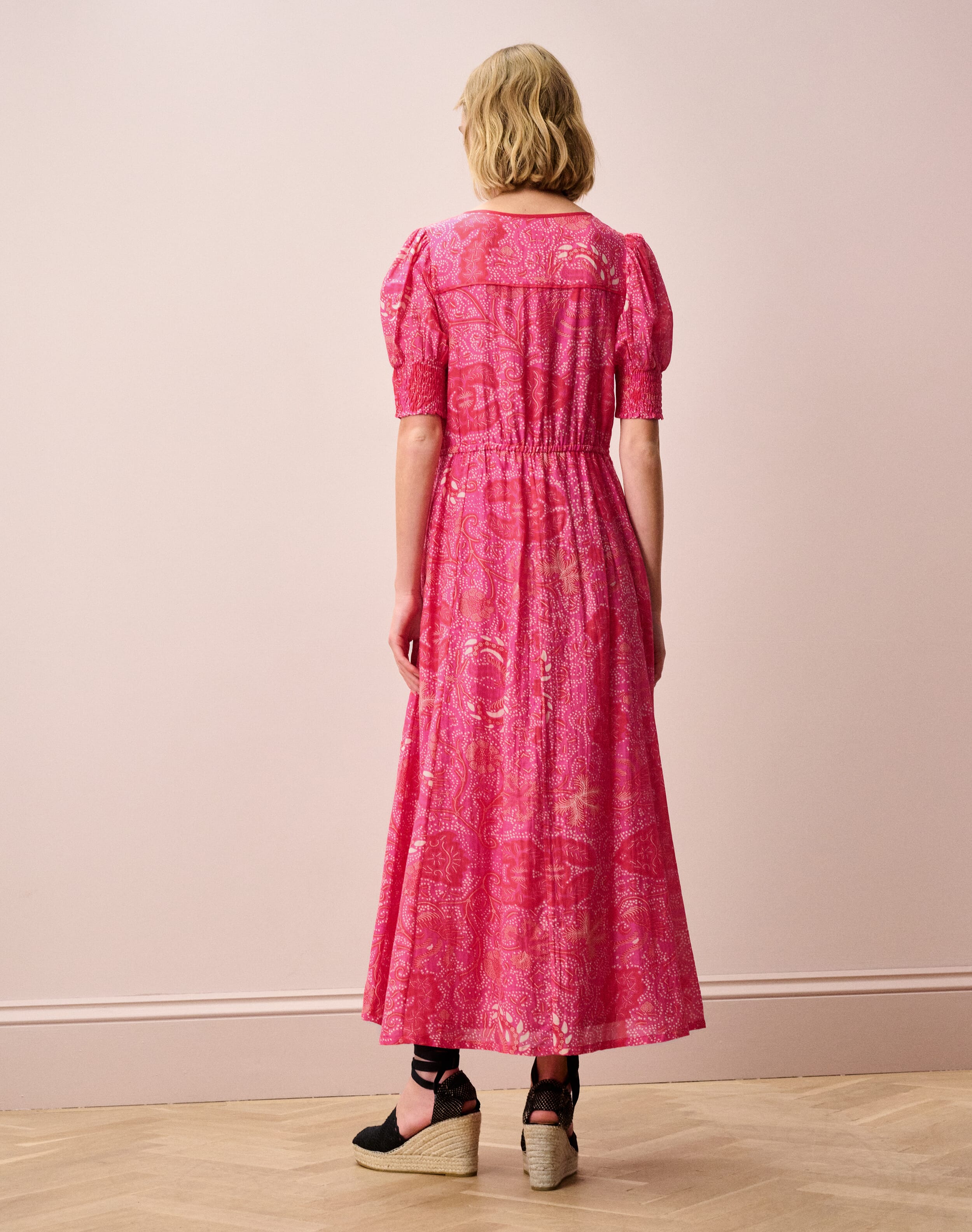 Silk Cotton Batik Print Dress