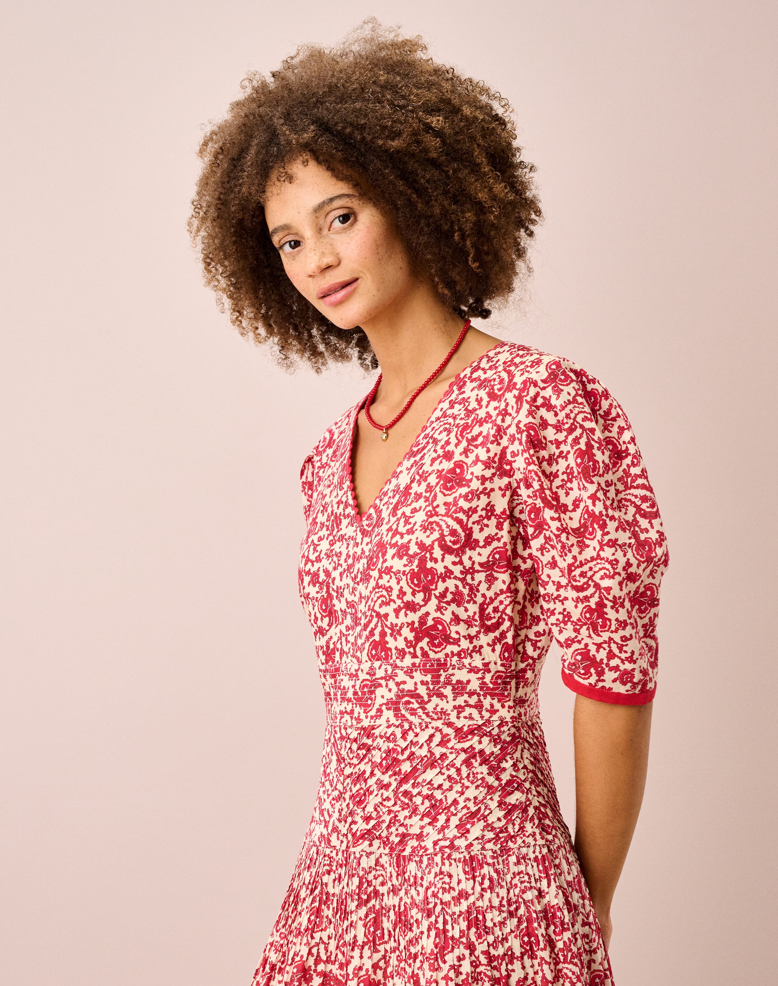 Organic Cotton Paisley Flower Dress