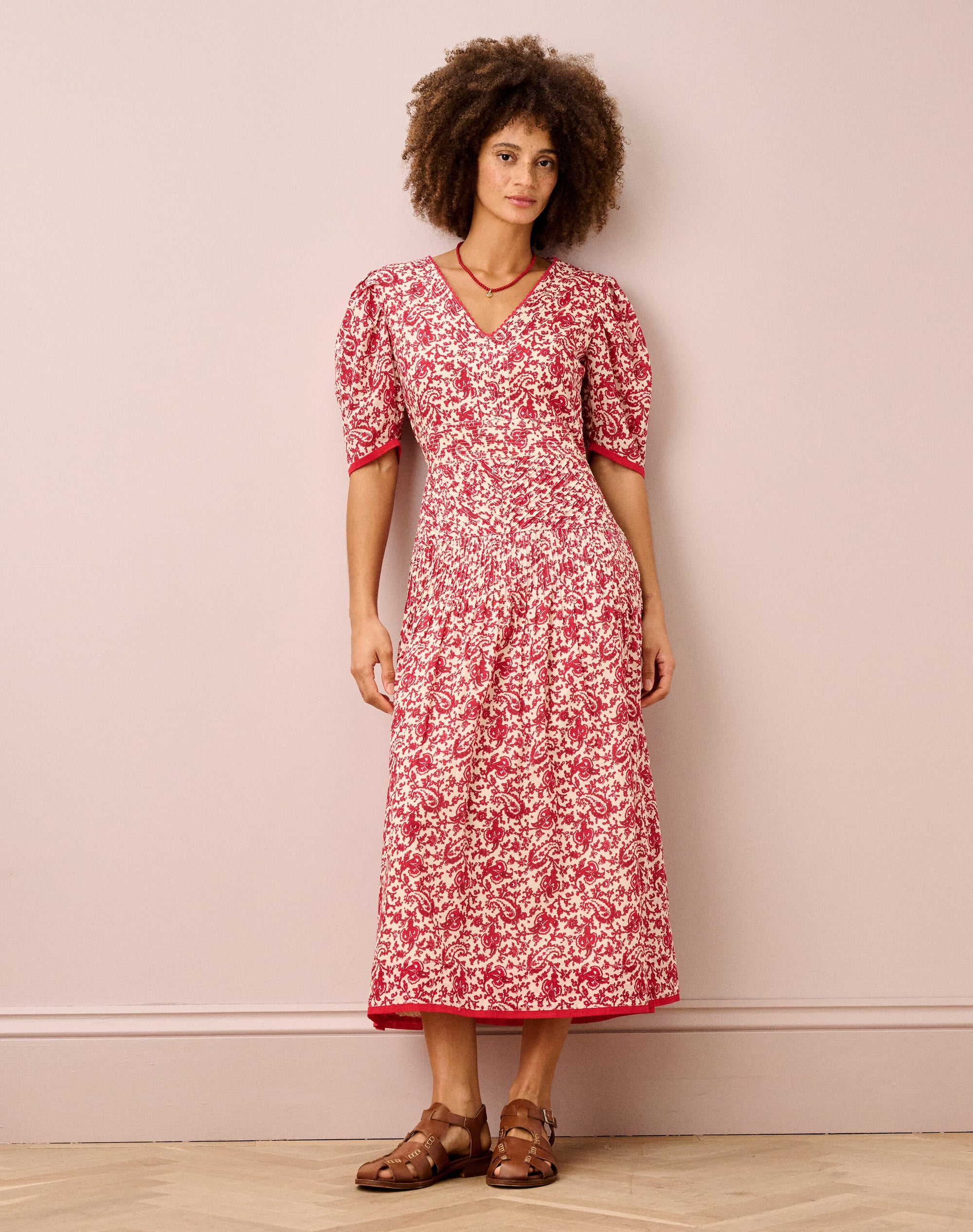 Organic Cotton Paisley Flower Dress