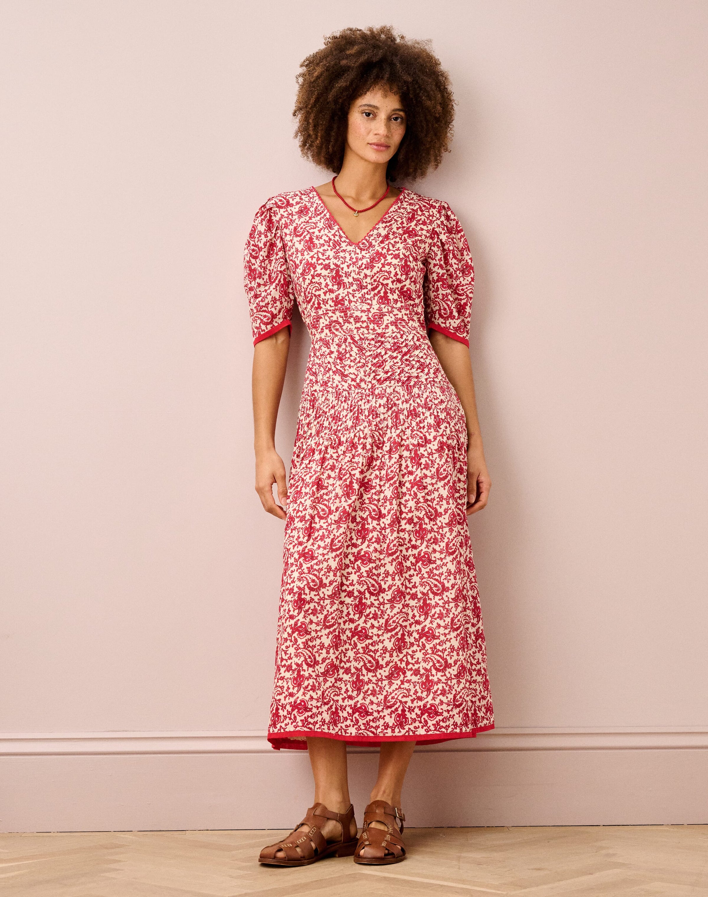 Organic Cotton Paisley Flower Dress