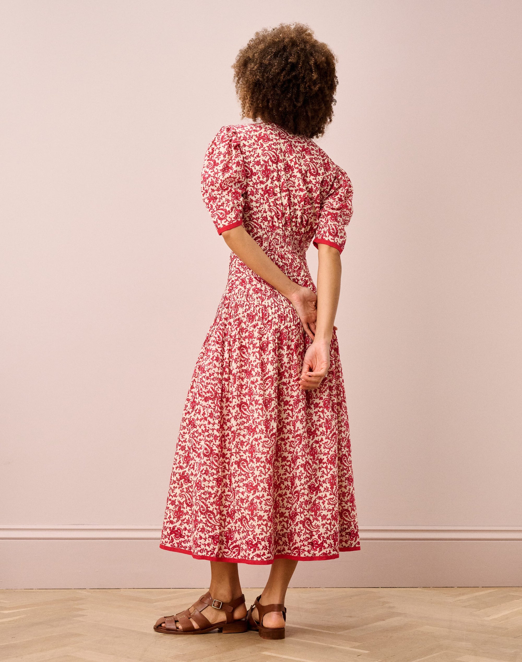 Organic Cotton Paisley Flower Dress