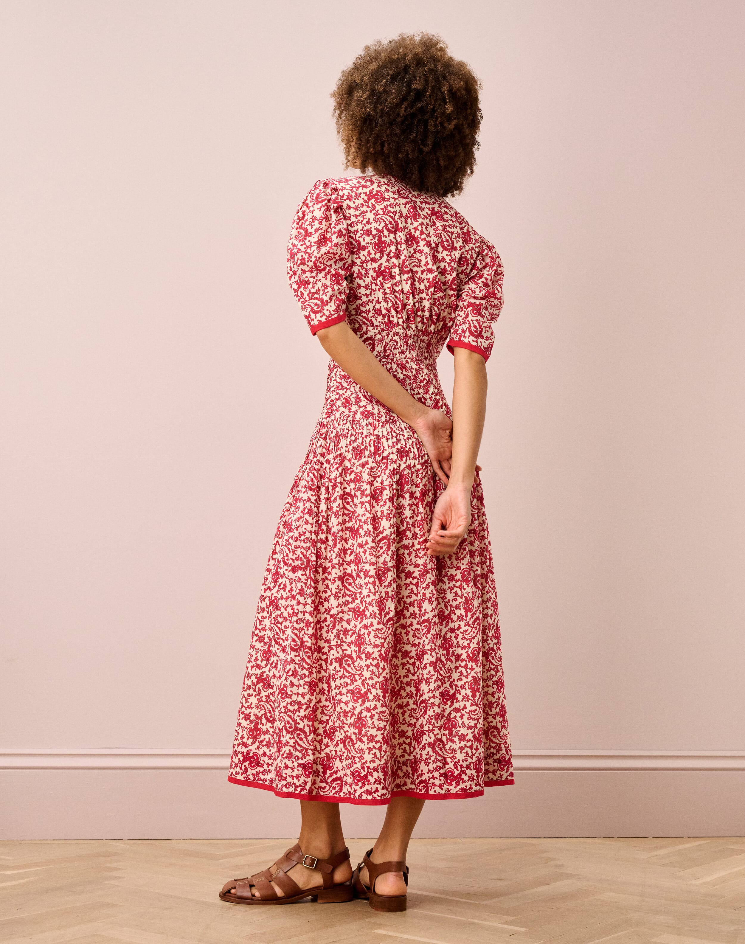 Organic Cotton Paisley Flower Dress