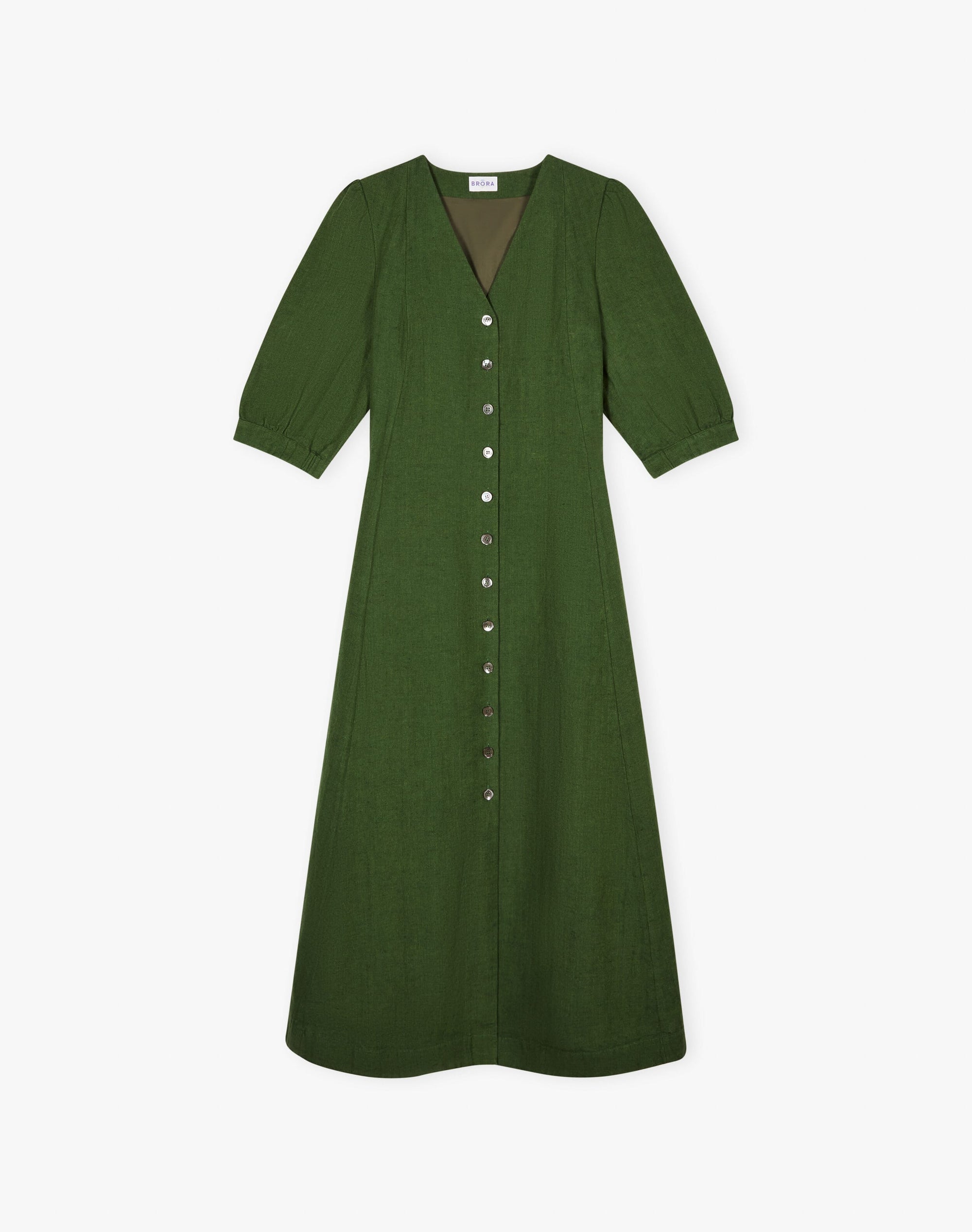 Herringbone Linen Shirt Dress