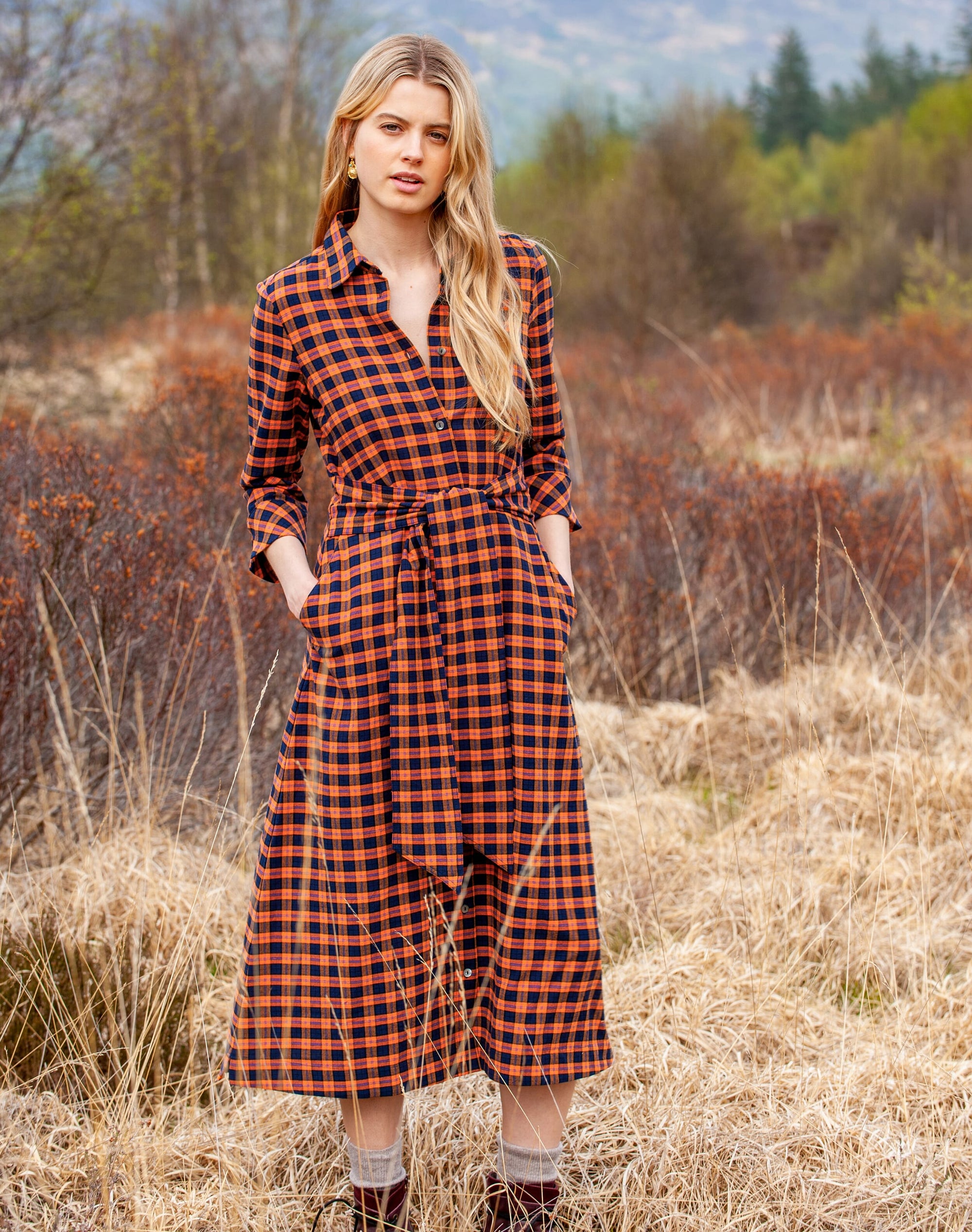 Plaid Shirt Dress