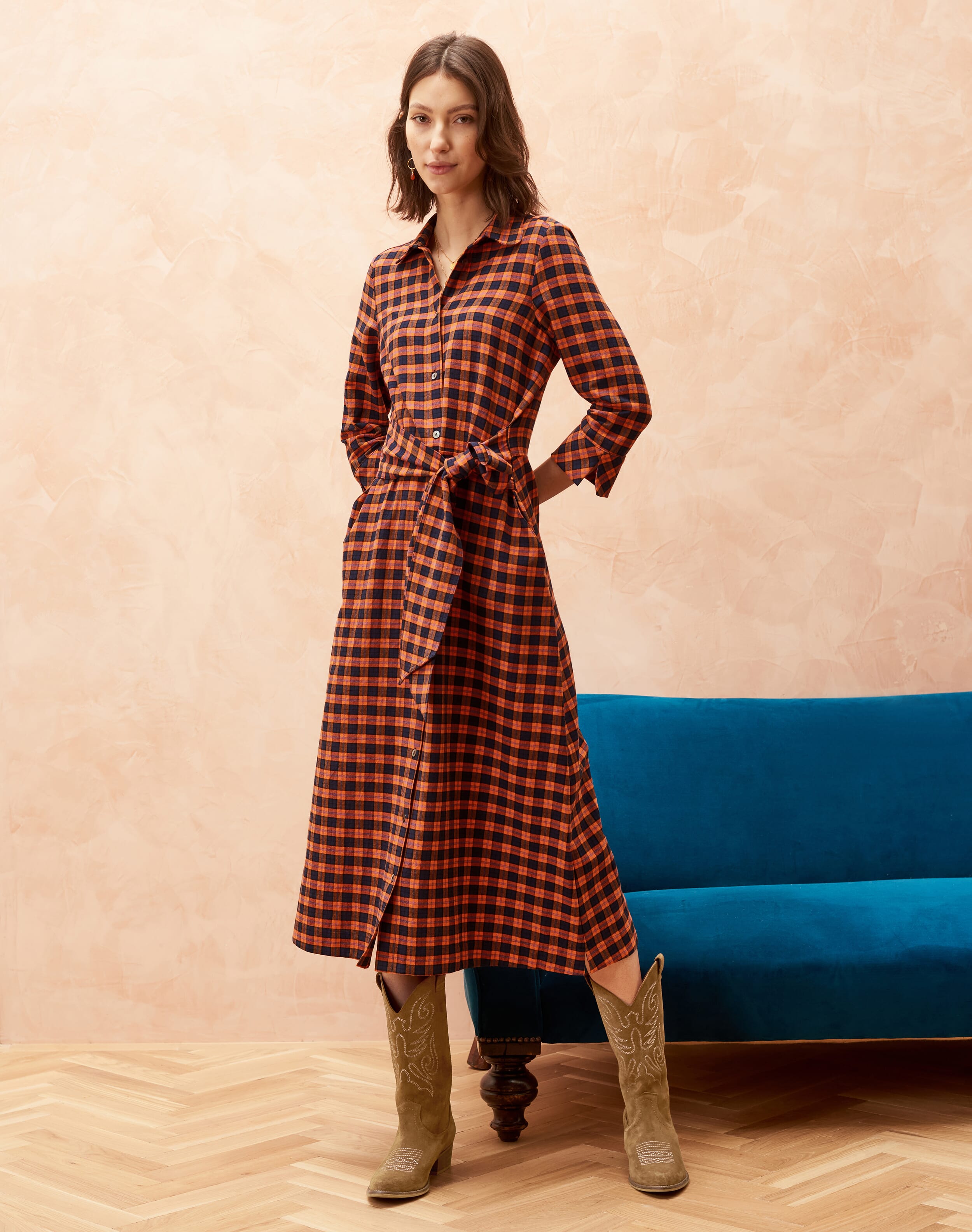 Plaid Shirt Dress