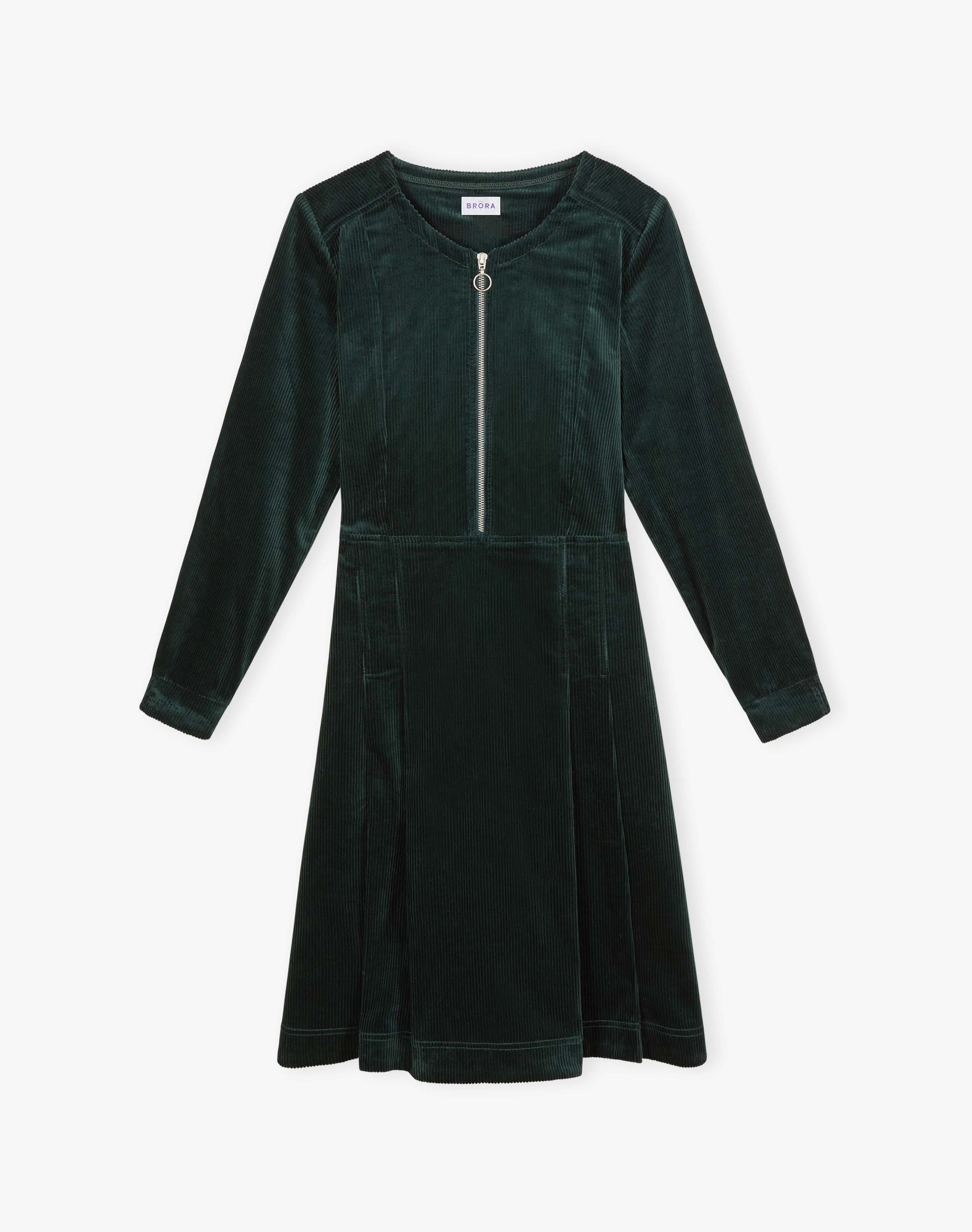Corduroy Zip Up Dress