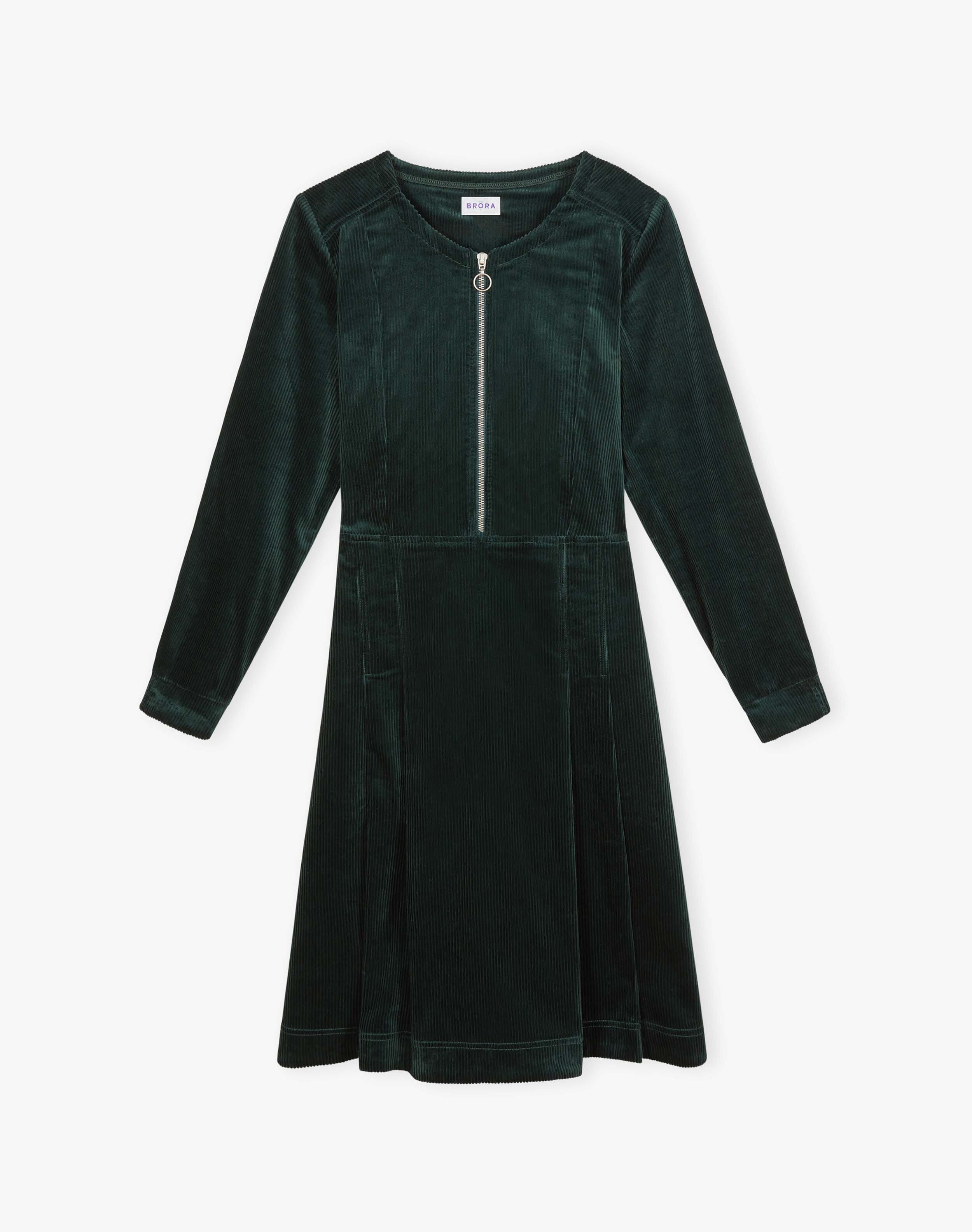 Corduroy Zip Up Dress