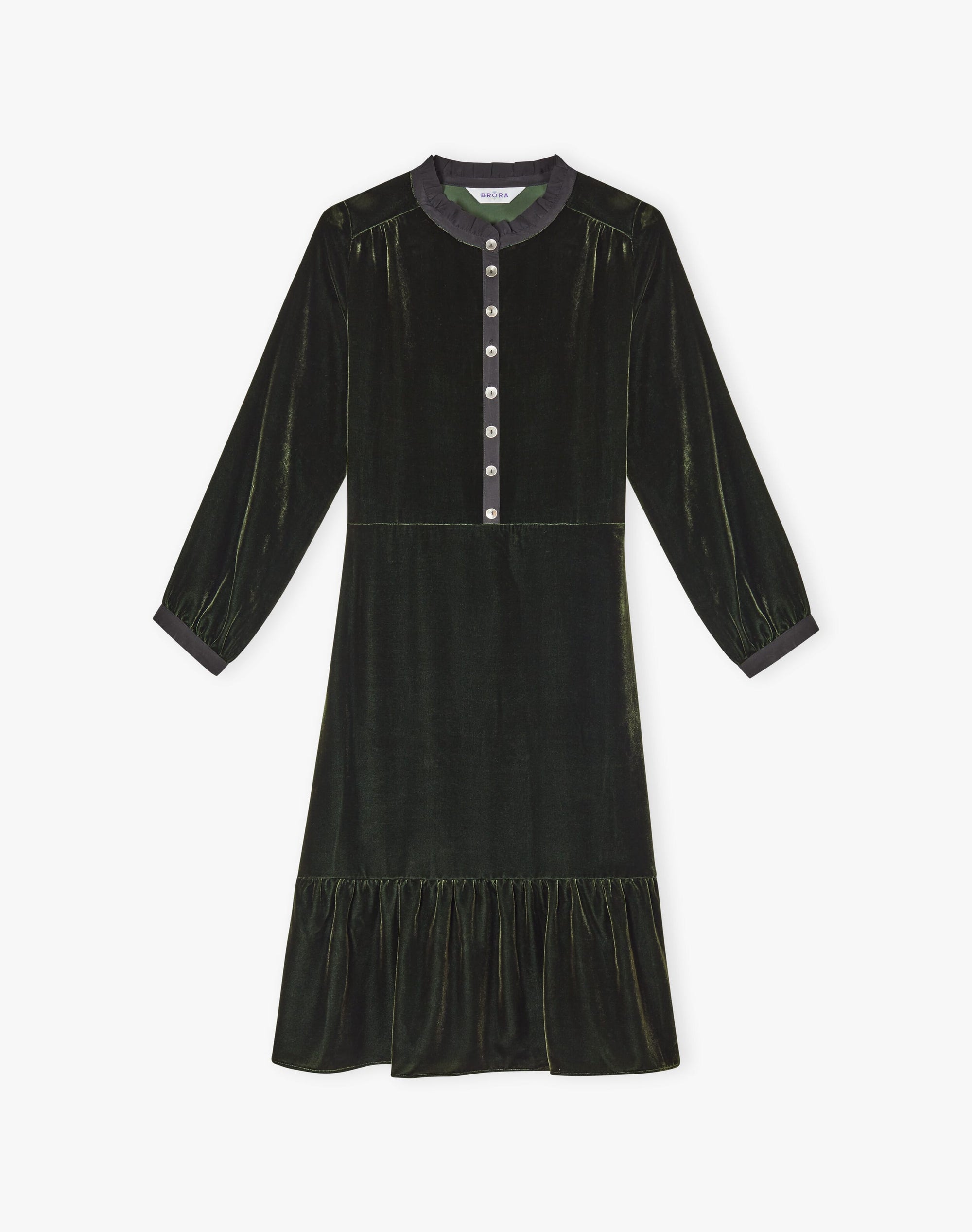 Silk Velvet Shirt Dress