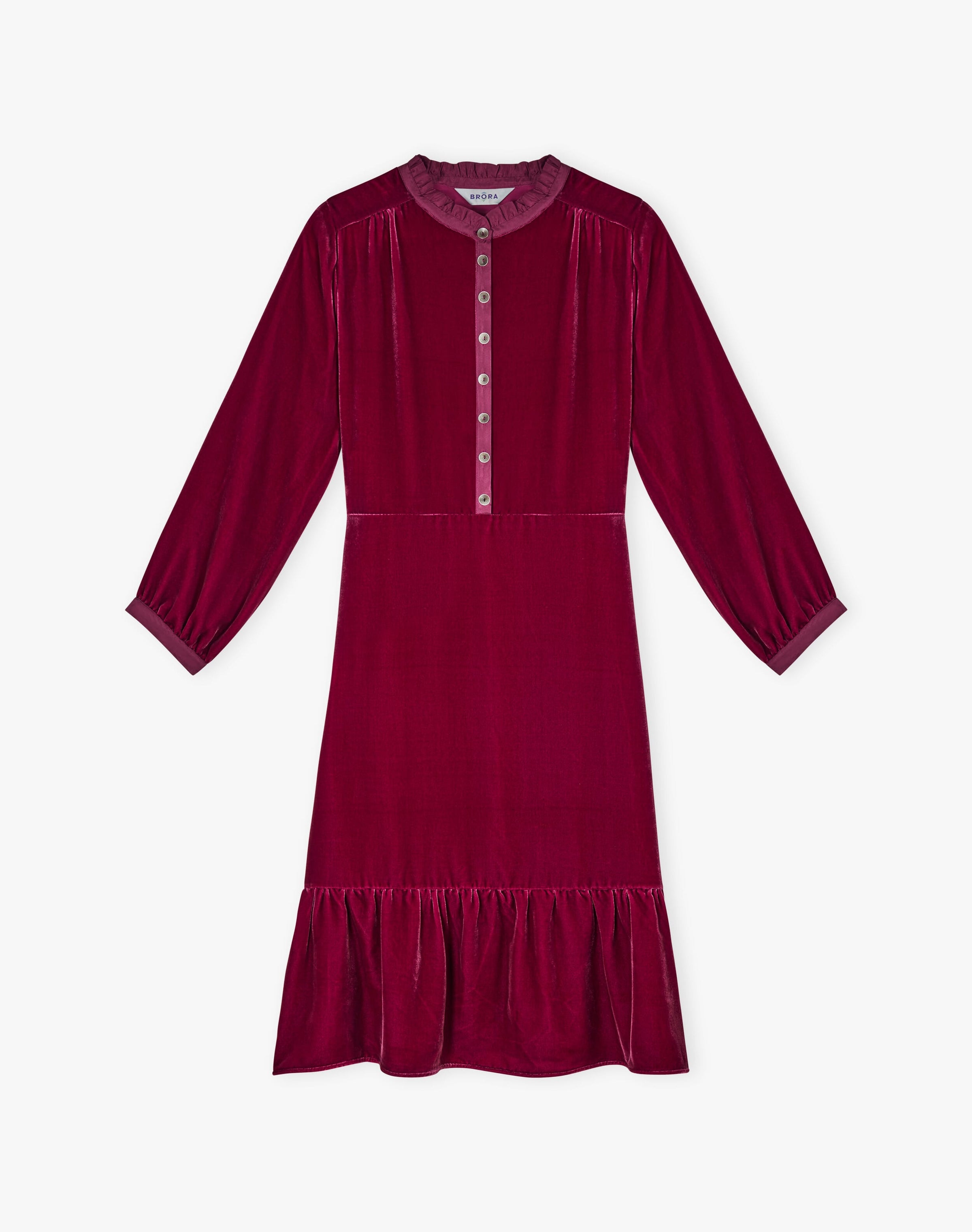 Silk Velvet Shirt Dress